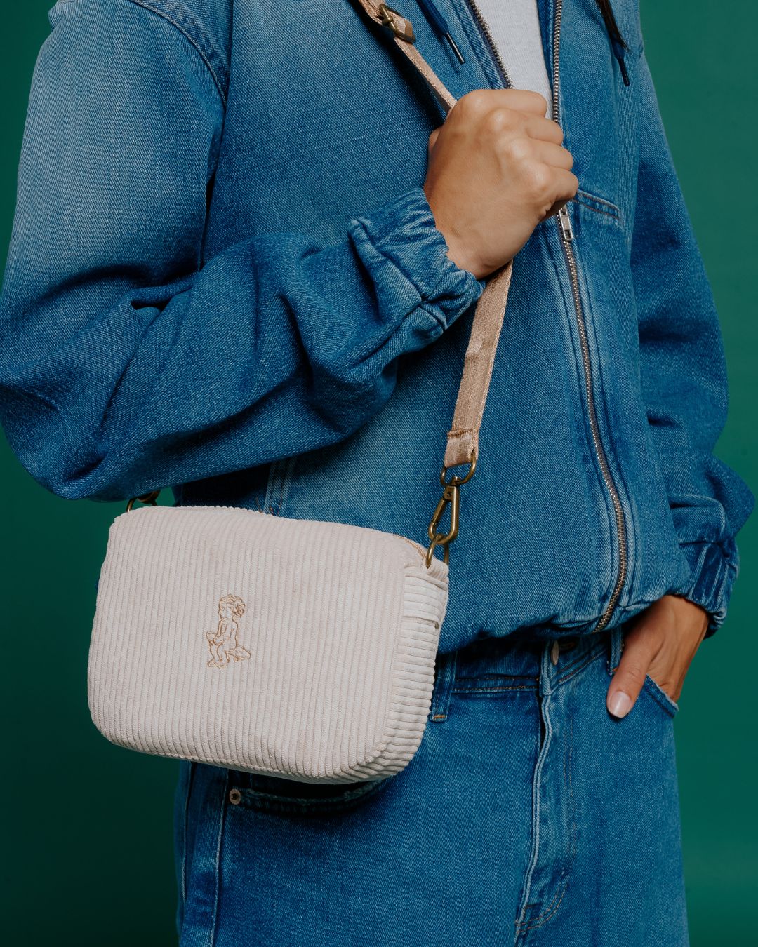 Fluffy Ikon Corduroy Shoulder Bag