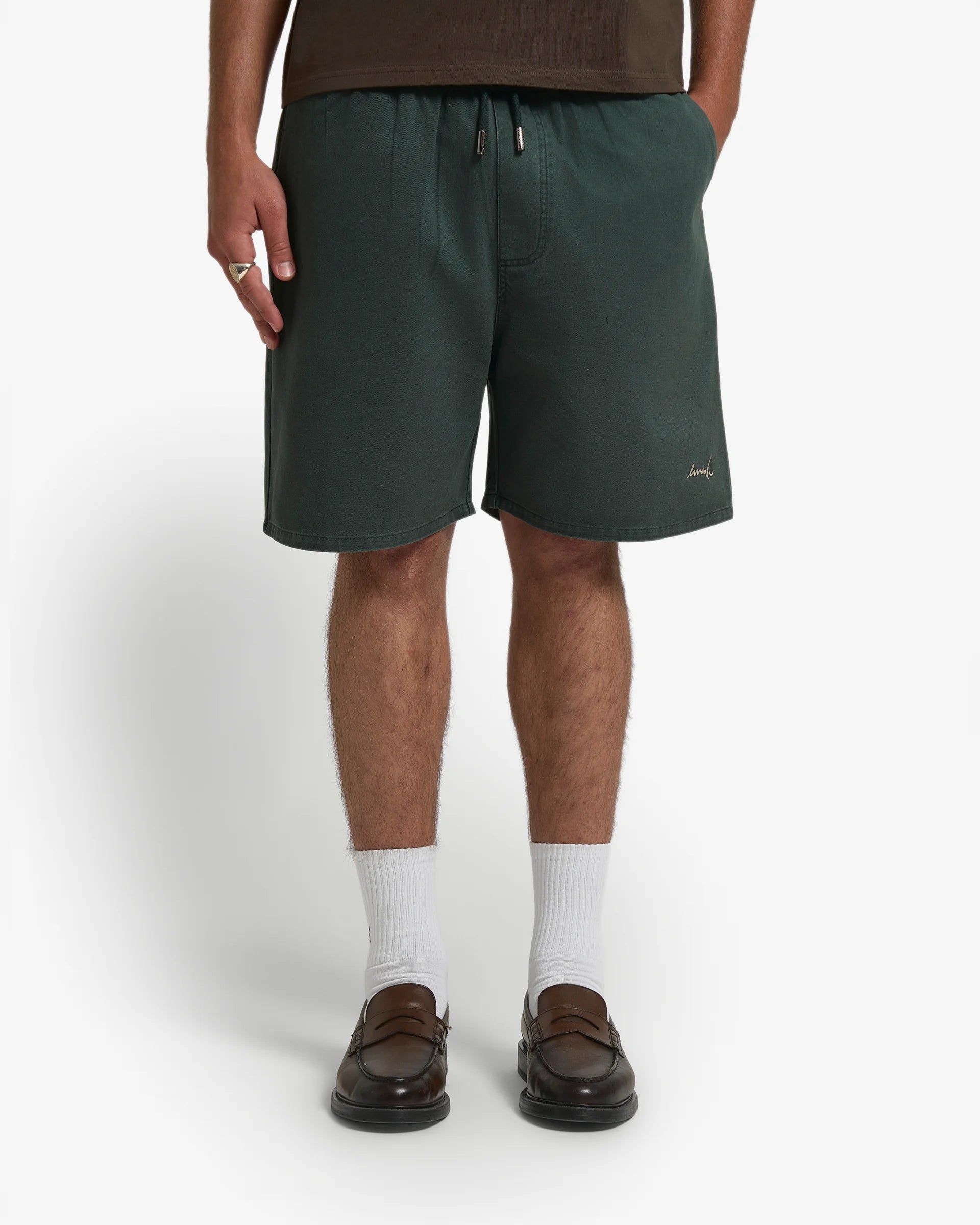 Magoado Twill Elastic Shorts