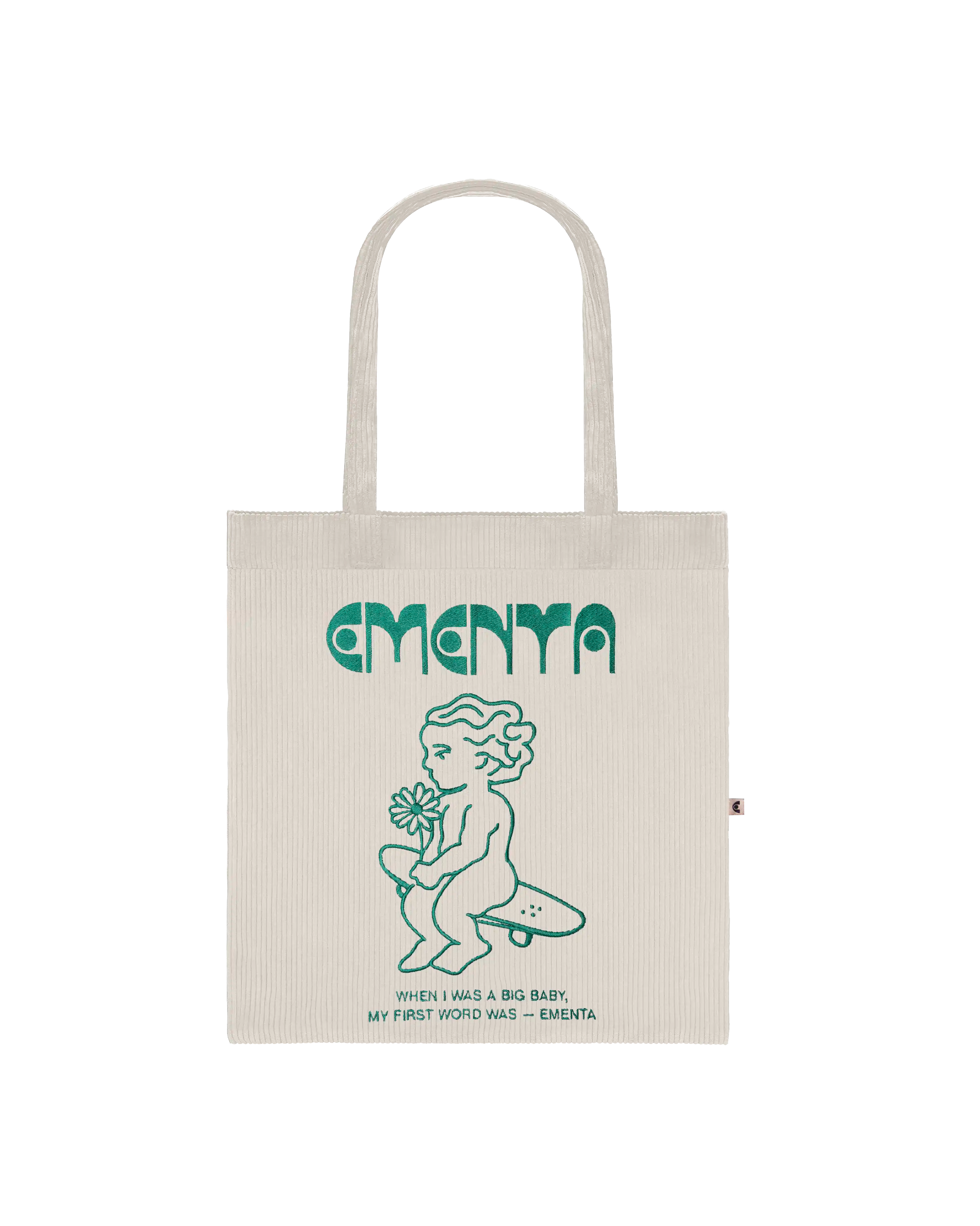 First Word Corduroy Tote Bag