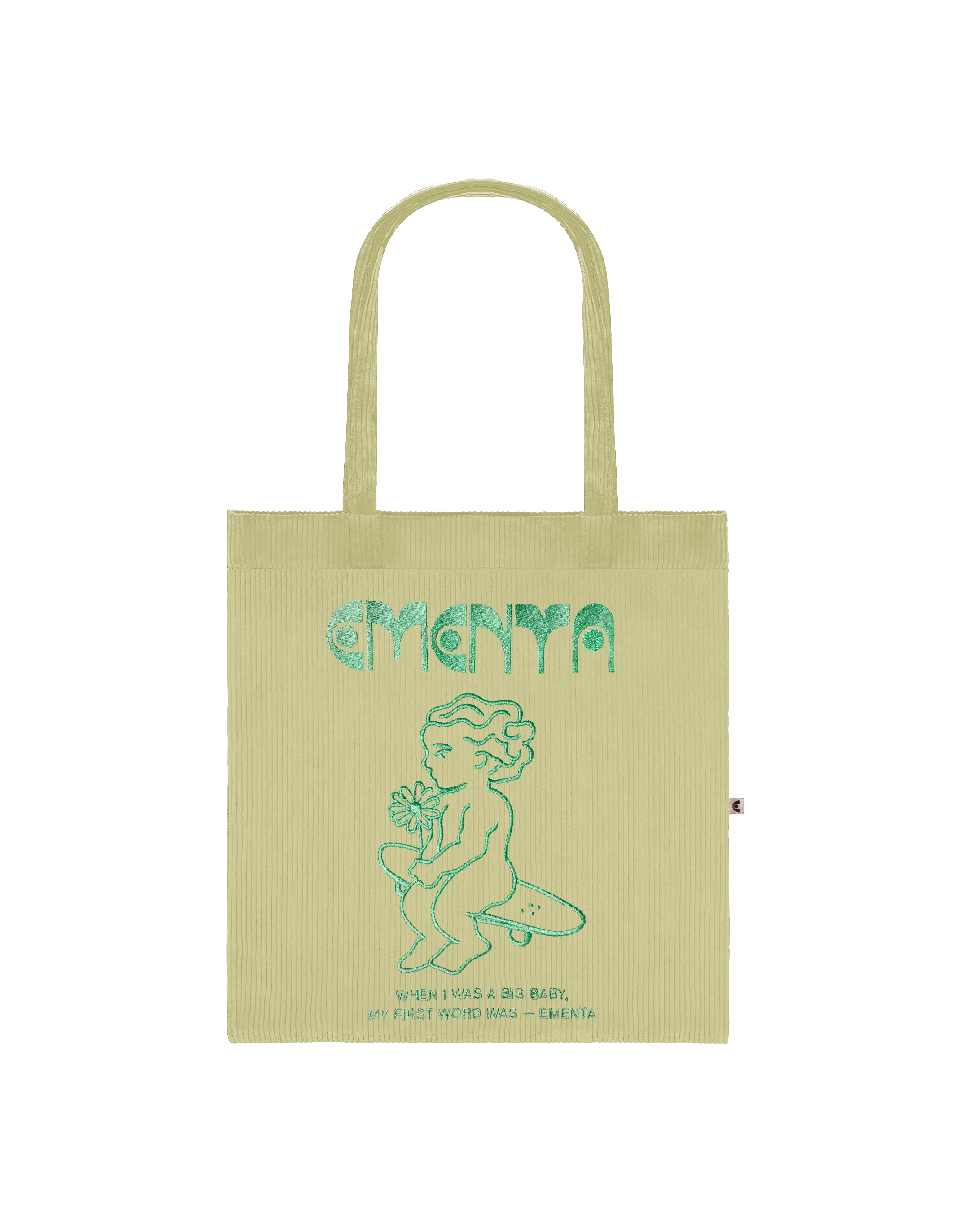 First Word Corduroy Tote Bag