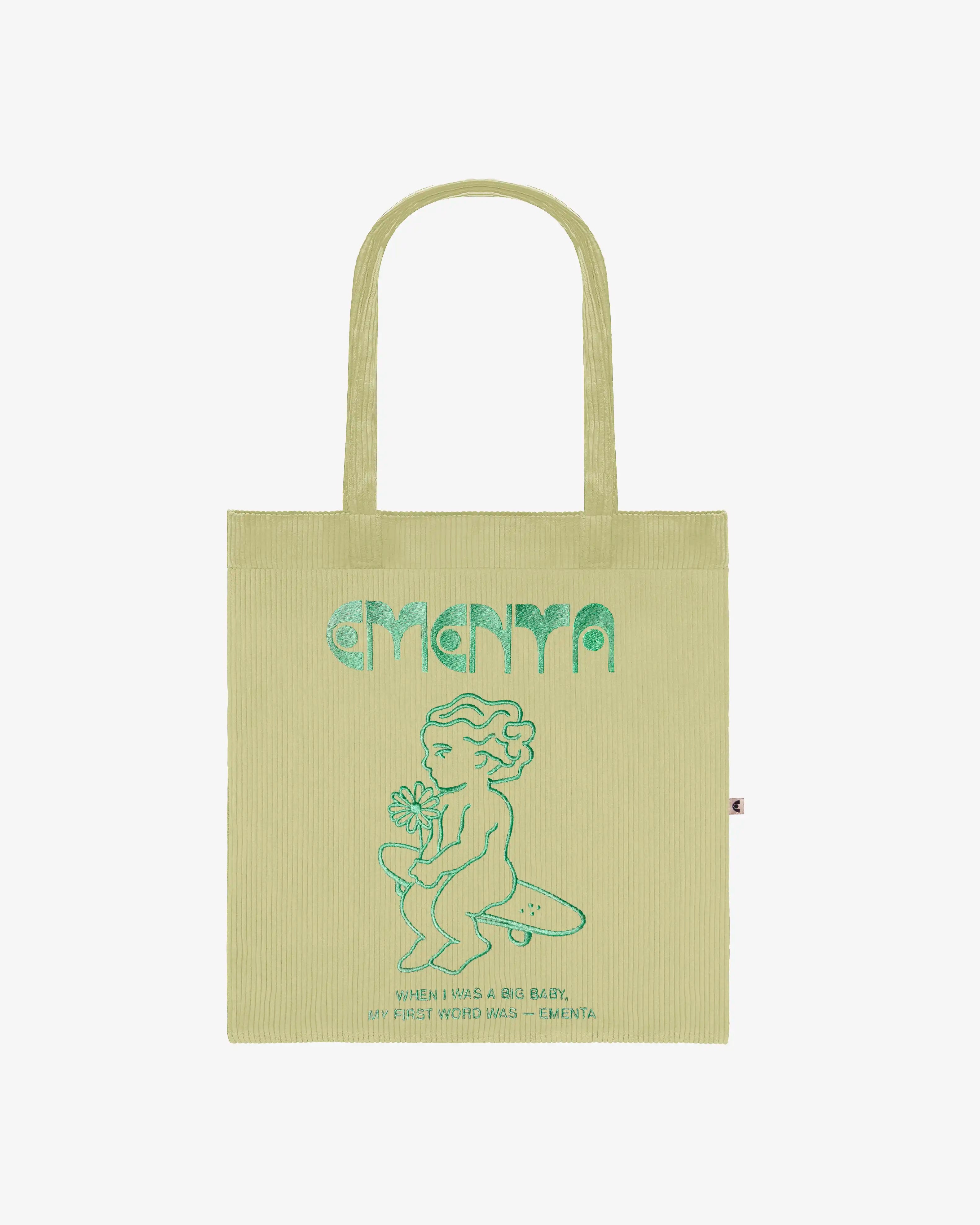 First Word Corduroy Tote Bag