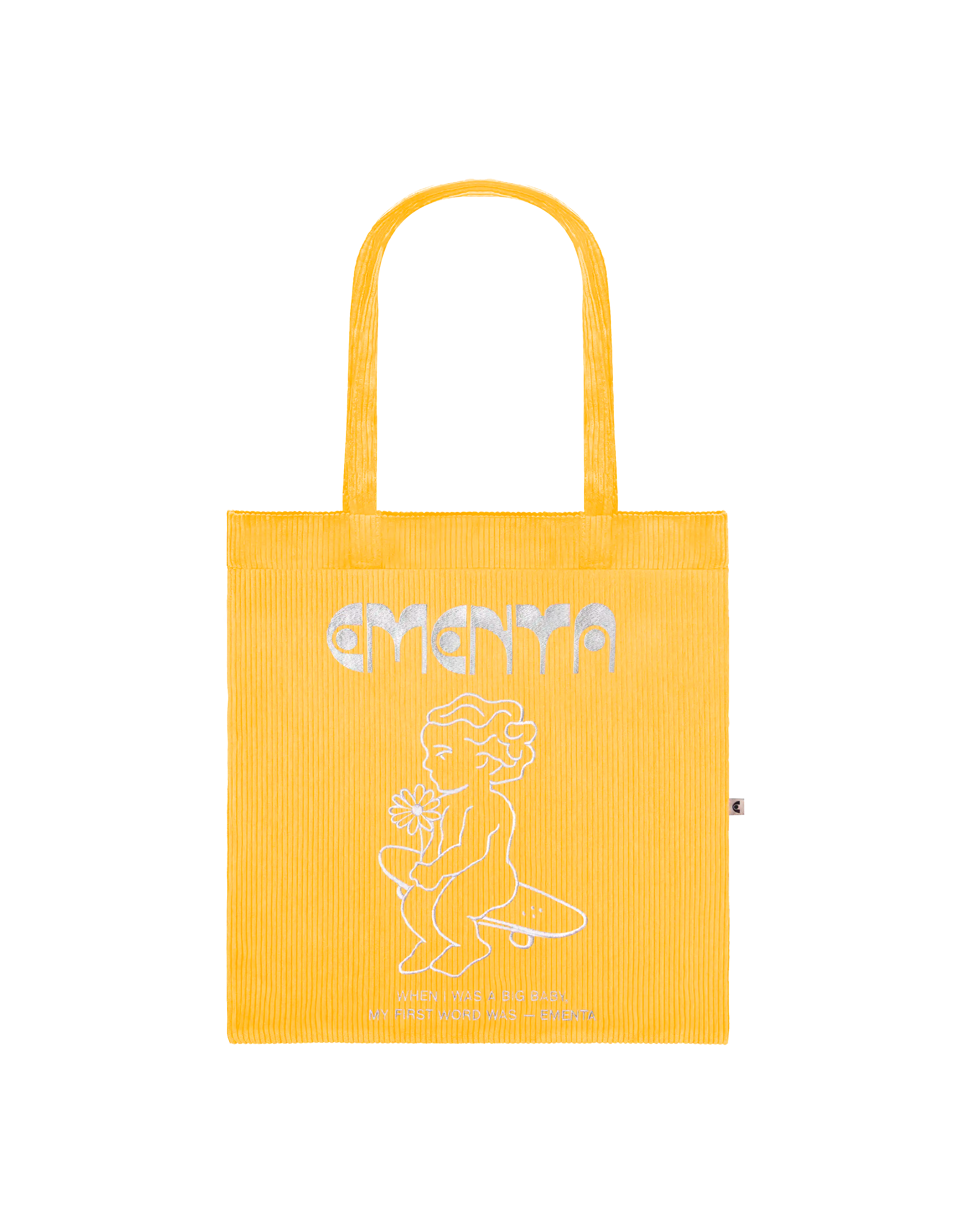 First Word Corduroy Tote Bag