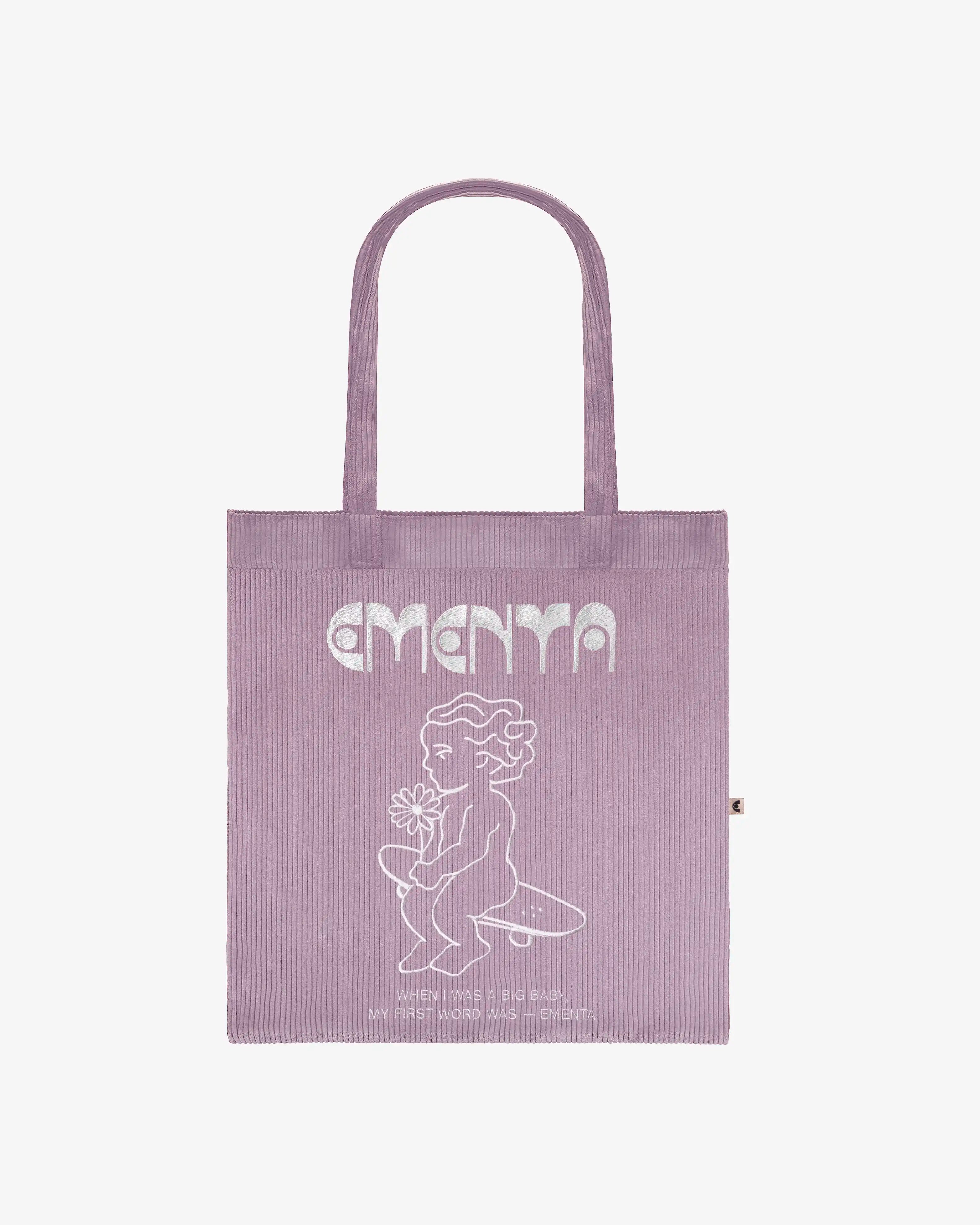 First Word Corduroy Tote Bag