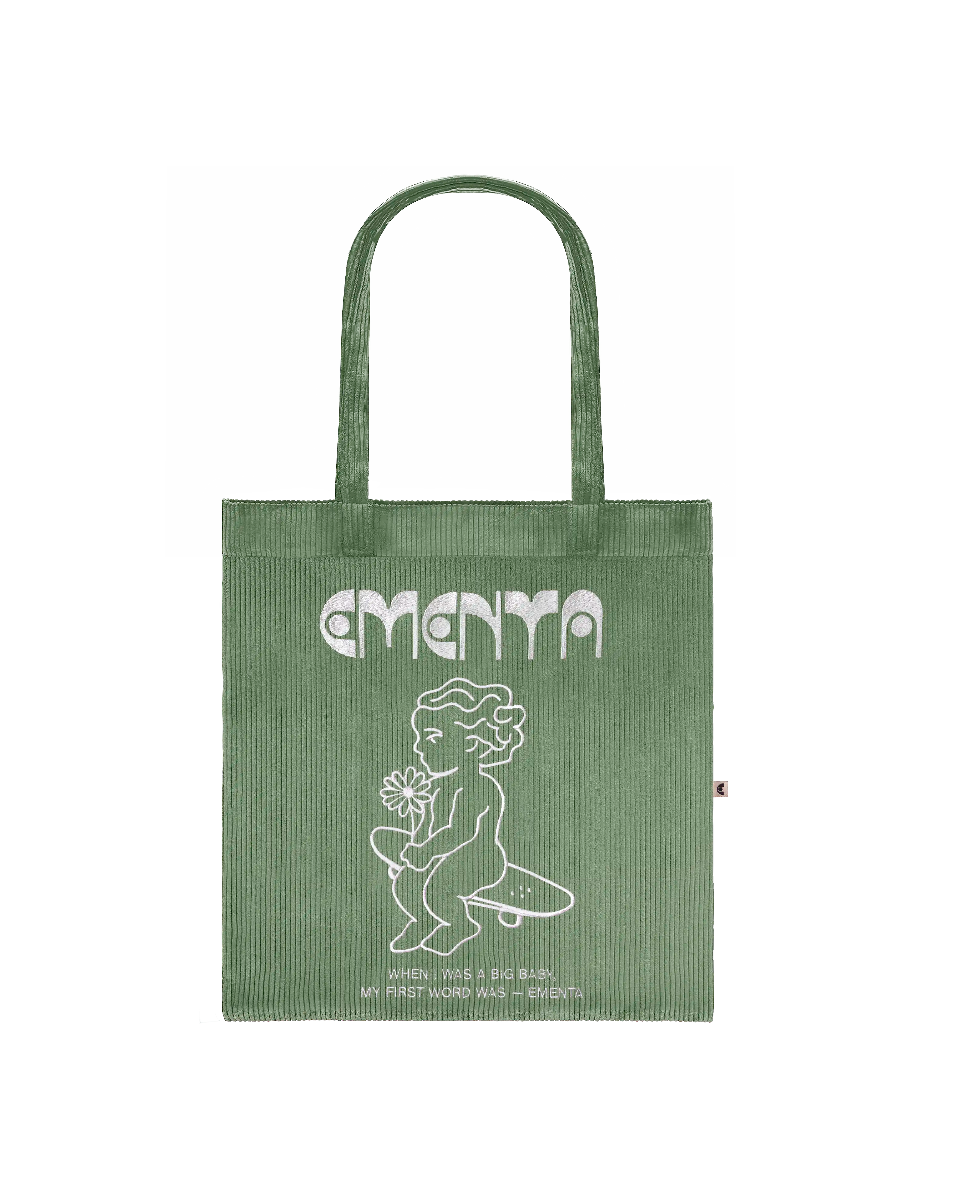 First Word Corduroy Tote Bag