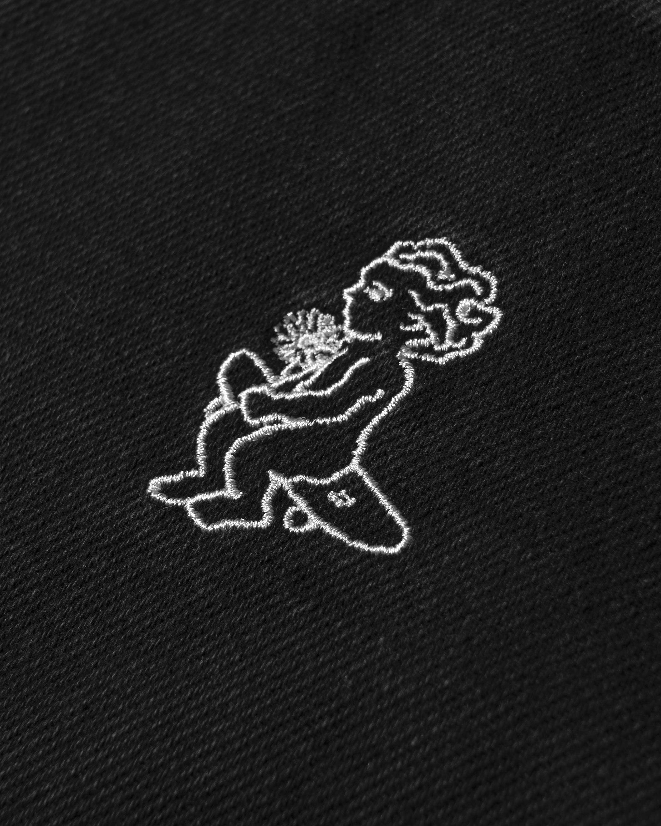 100% cotton black denim with a stone-washed finish for a soft, worn-in look
Oversized, baggy fit designed for women – high-rise waist and relaxed leg for all-day comfort
Slight taper toward the ankle for a balanced, modern silhouette
Classic 5-pocket construction with a functional coin pocket
Reinforced seams for added durability and long-lasting wear
Embroidered "ementa" signature logo on the front pocket
Ikon Flower logo embroidered on the back pocket
Branded button closure with metal zip fly