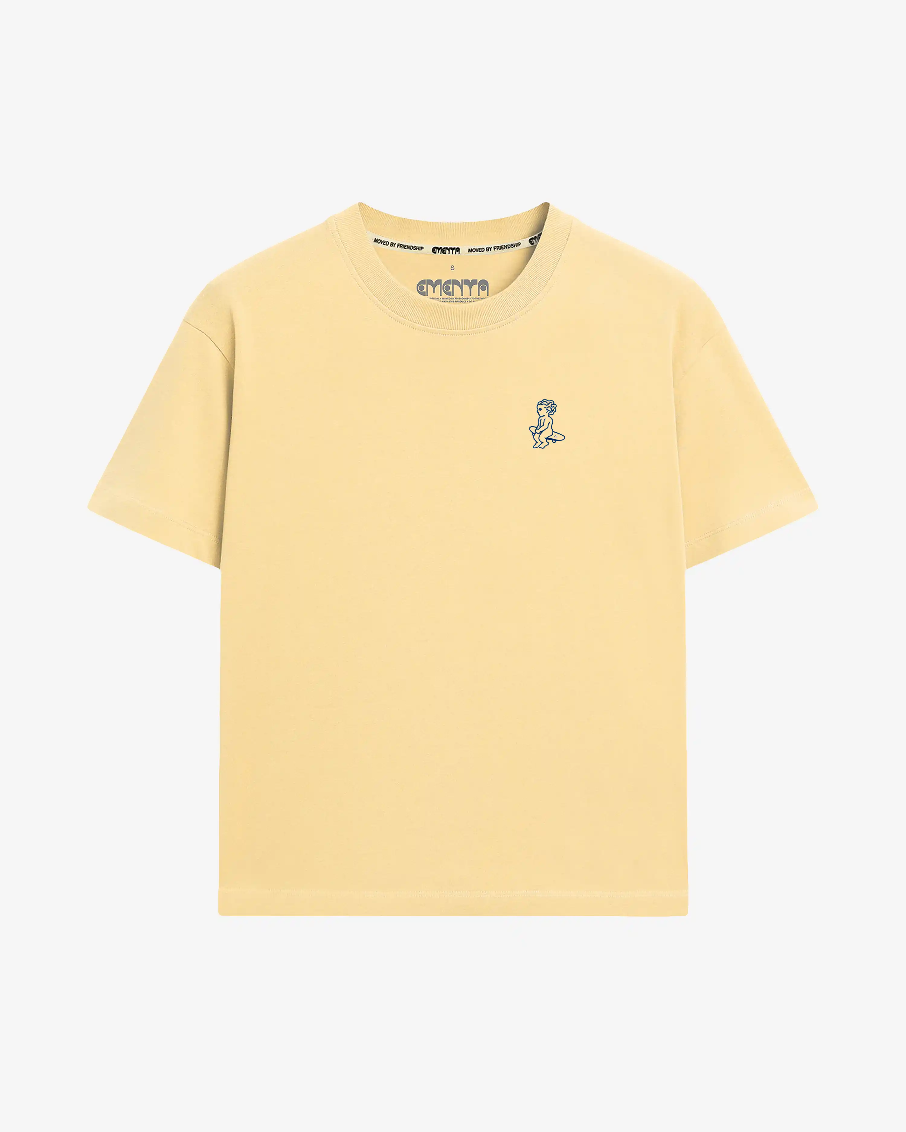 100% cotton with a soft, medium-weight feel (240 gsm)
Regular fit for everyday ease
Classic cut with short sleeves
Small blue Ikon logo stamped on the chest
Crafted to retain shape wash after wash
Made in Portugal with quality attention