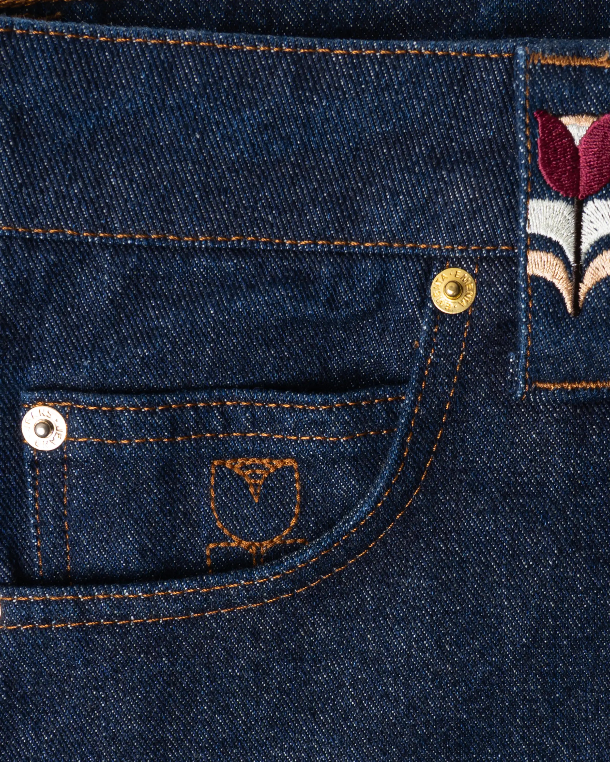 Straight Flourish Loop Jeans