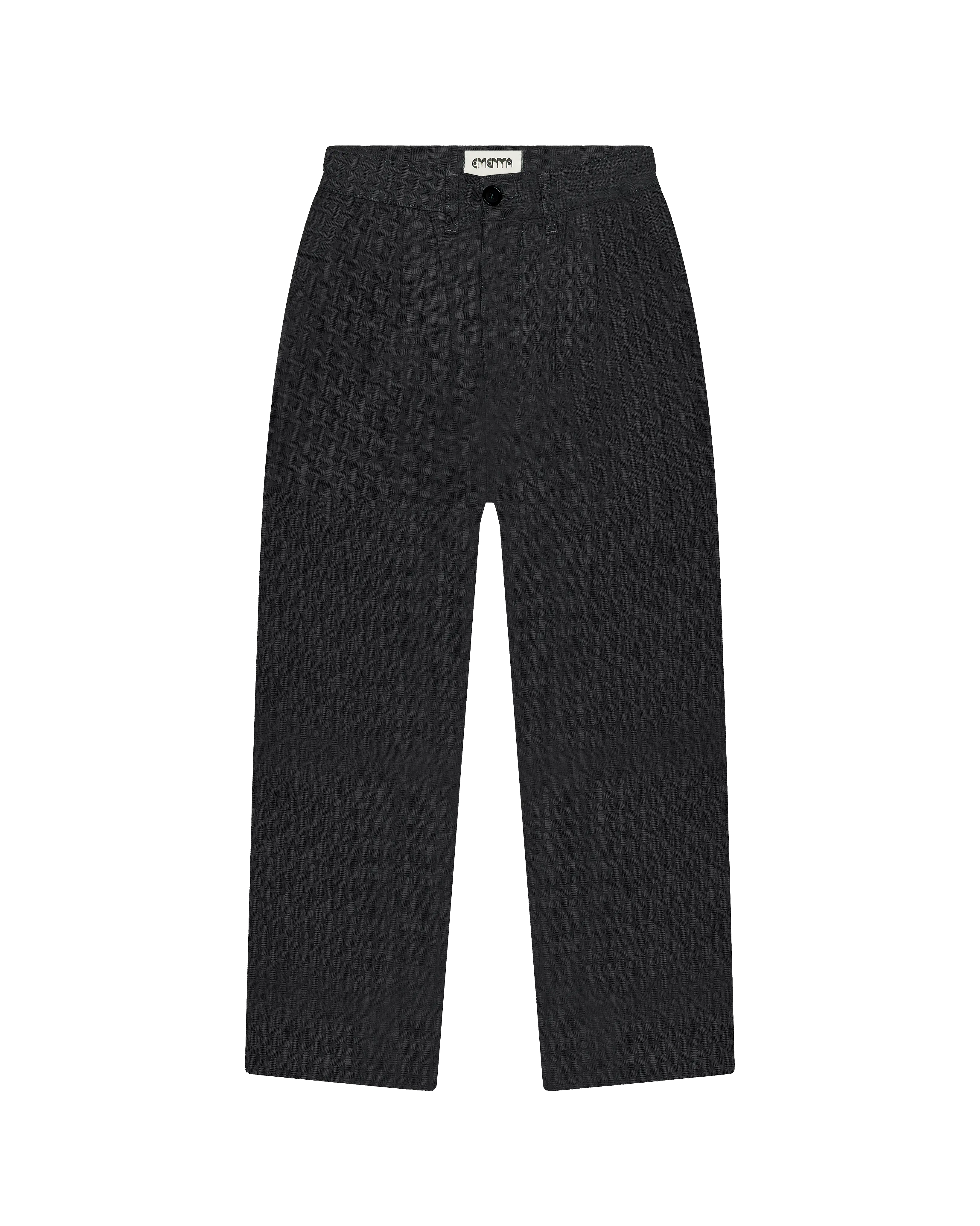 Papoite is our tapper fit. It is wider at the hips and gradually narrows down toward the ankle, creating a clean, modern shape without being tight.
Crafted from 100% cotton twill with a subtle ribbed texture
Relaxed fit with front pleats for added structure and ease
Two side pockets and two welt back pockets for everyday functionality
Small Ikon logo embroidery on the side seam
Reinforced stitching for long-lasting durability
Full-length legs with clean-finished hems
Unisex design made to fit all genders
Ma