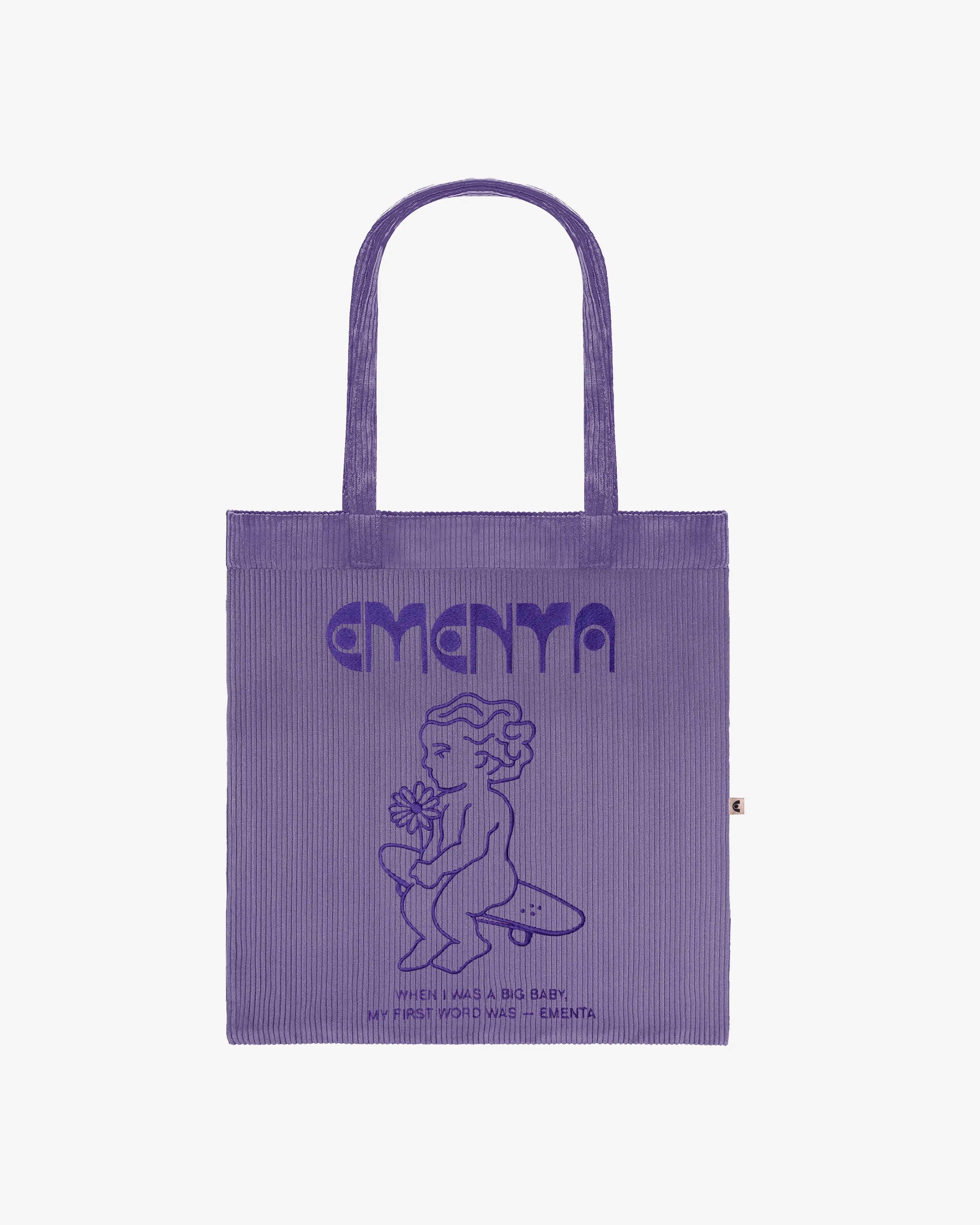 First Word Corduroy Tote Bag