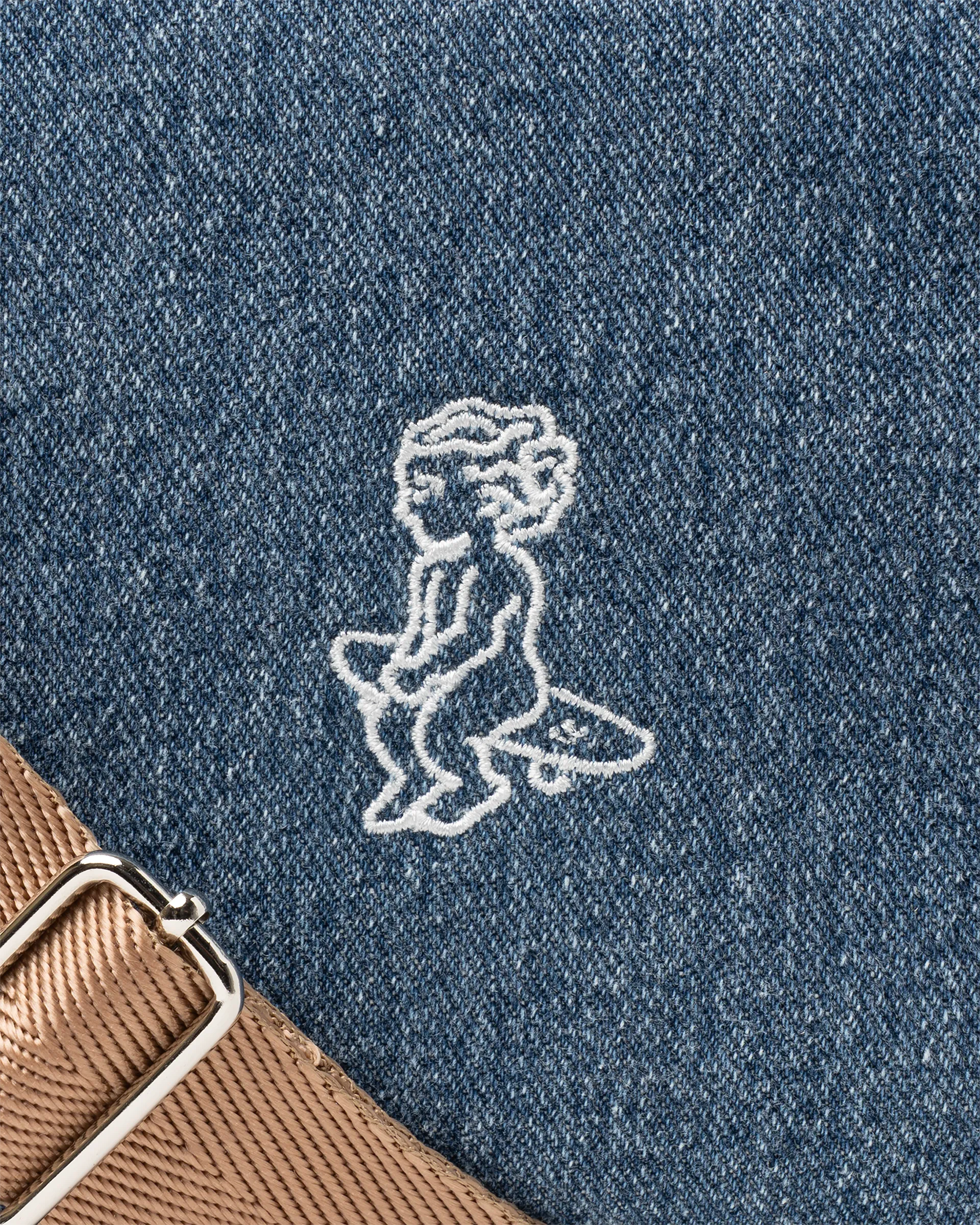 Fluffy Ikon Denim Shoulder Bag