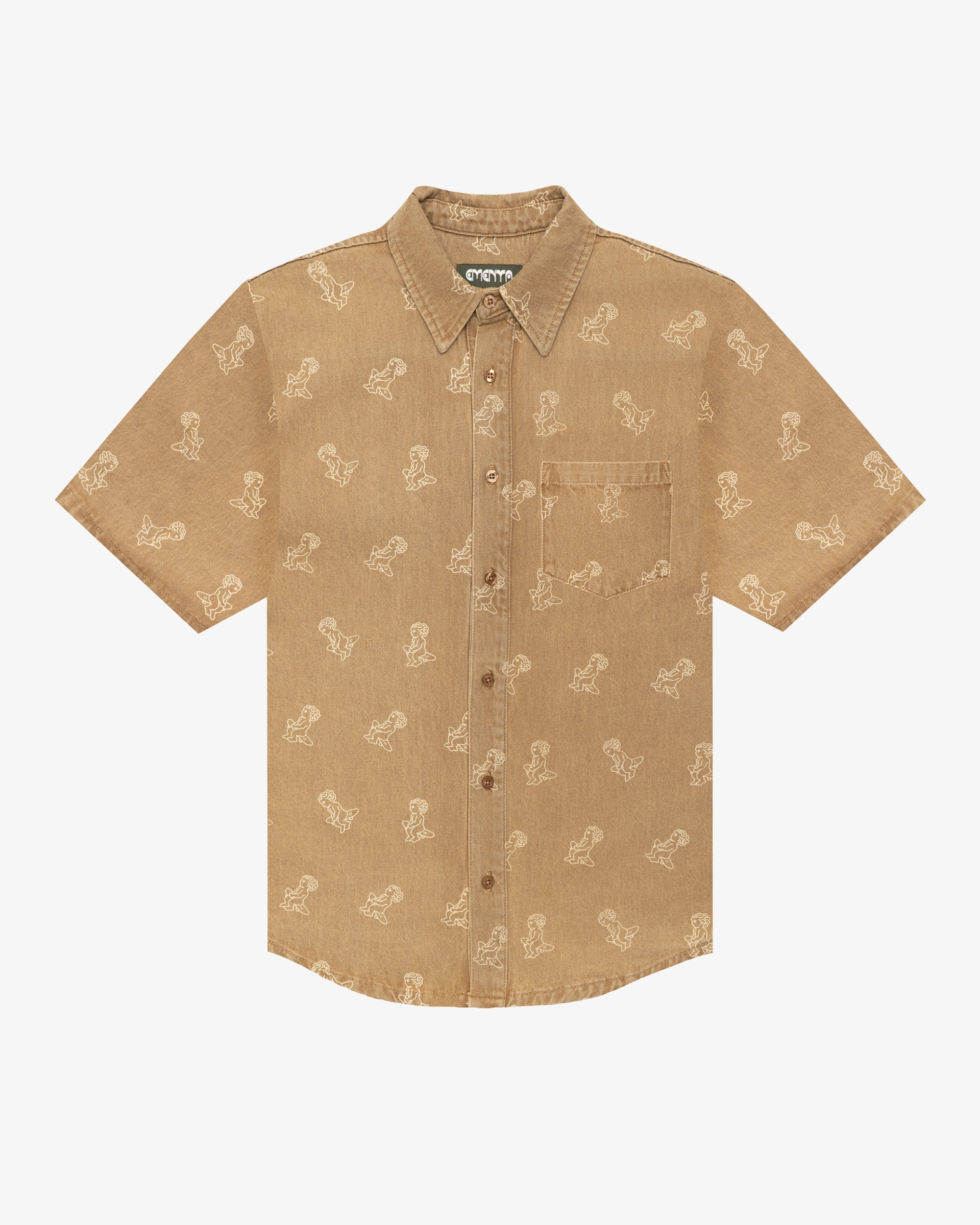 Sand washed denim with all-over Ikon logo
Pair with the matching Emodi Kit Shorts for a complete look
Made from 100% cotton for a soft, breathable feel
Short-sleeved construction with a single chest pocket
Button front closure with tonal stitching
Slightly dropped shoulders for a relaxed silhouette
Unisex design
Cold wash only