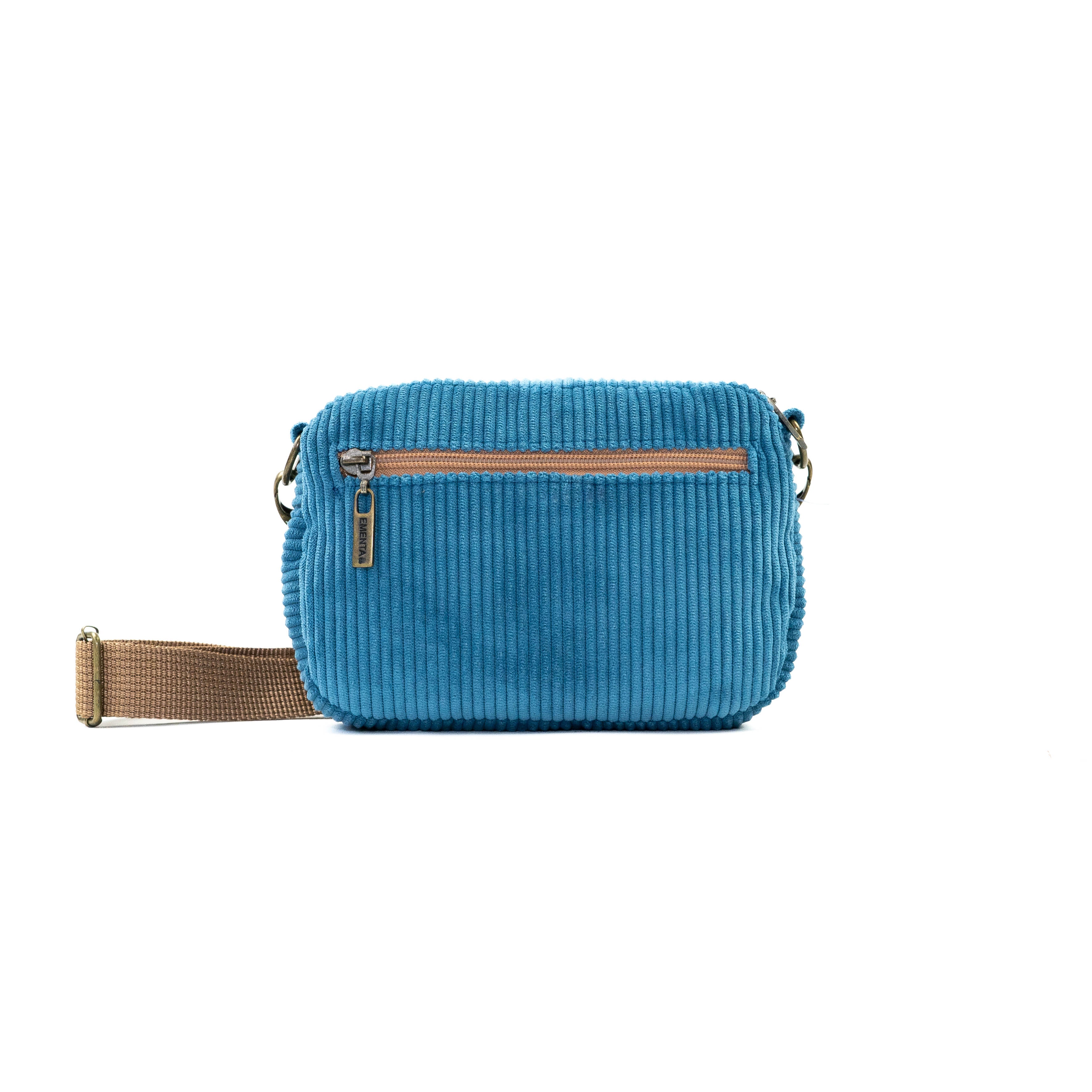 Fluffy Patch Corduroy Shoulder Bag