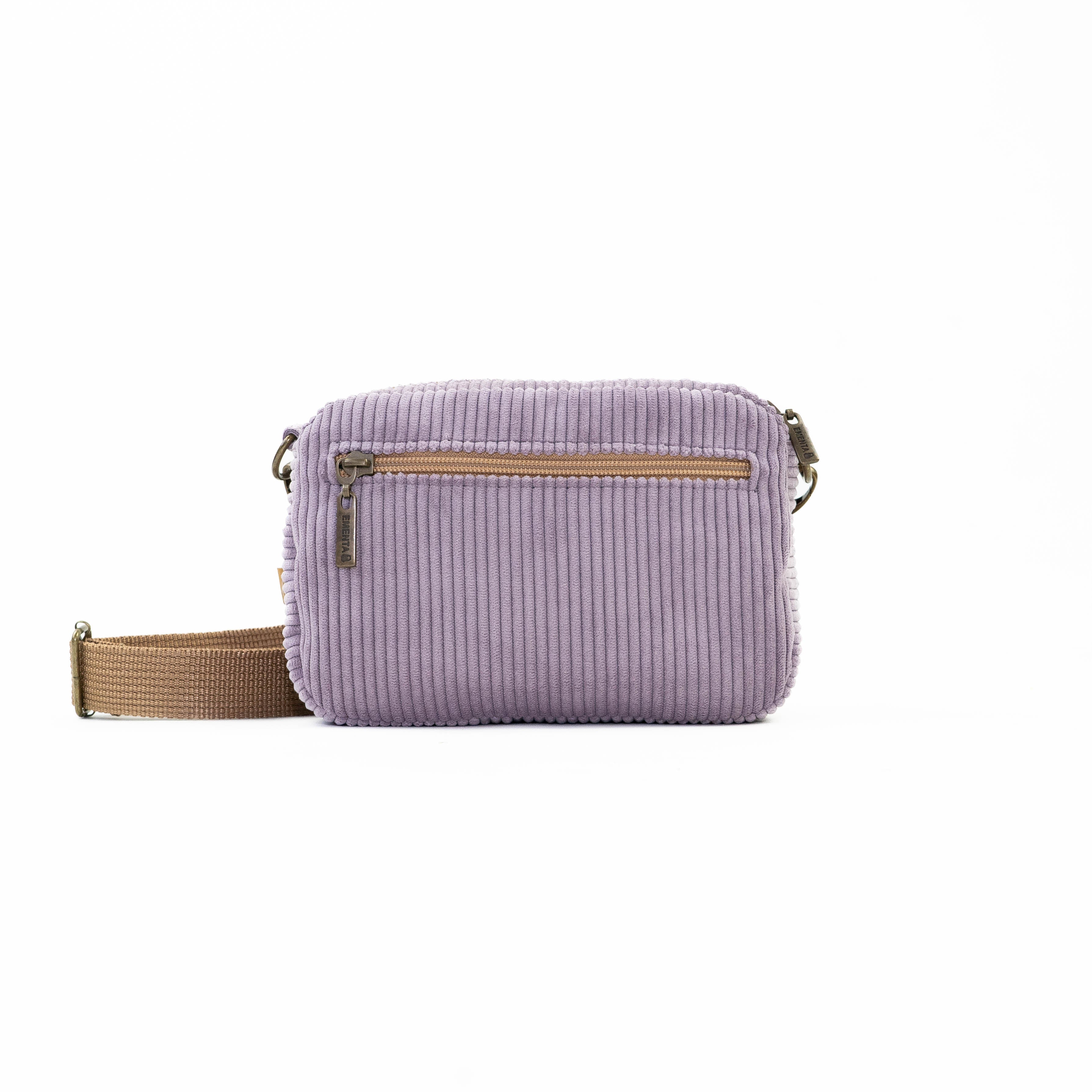 Fluffy Patch Corduroy Shoulder Bag