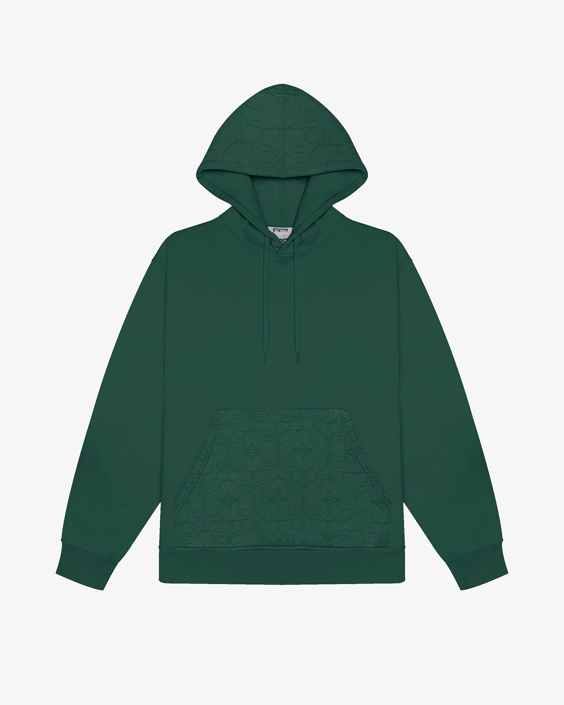 hoodie from the Flourish collection, featuring the Tulipa artwork.
Heavyweight cotton fabric with a soft hand feel, combined with tonal jacquard panels on the hood and kangaroo pocket.
Relaxed fit with ribbed cuffs and hem.
Adjustable hood with branded drawcord tips and embroidered Tulipa artwork on the sleeve.
Evergreen colourway with tonal jacquard detailing.
Made in Portugal.