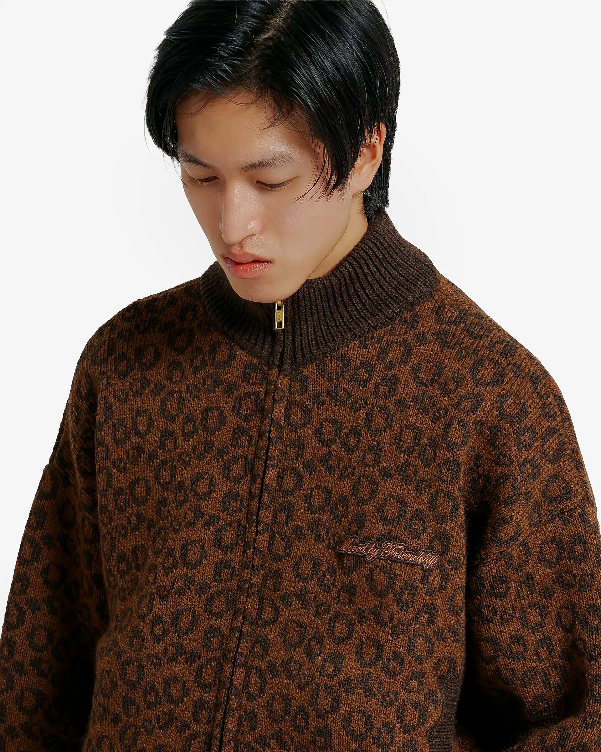 Leopard Knit Jacket