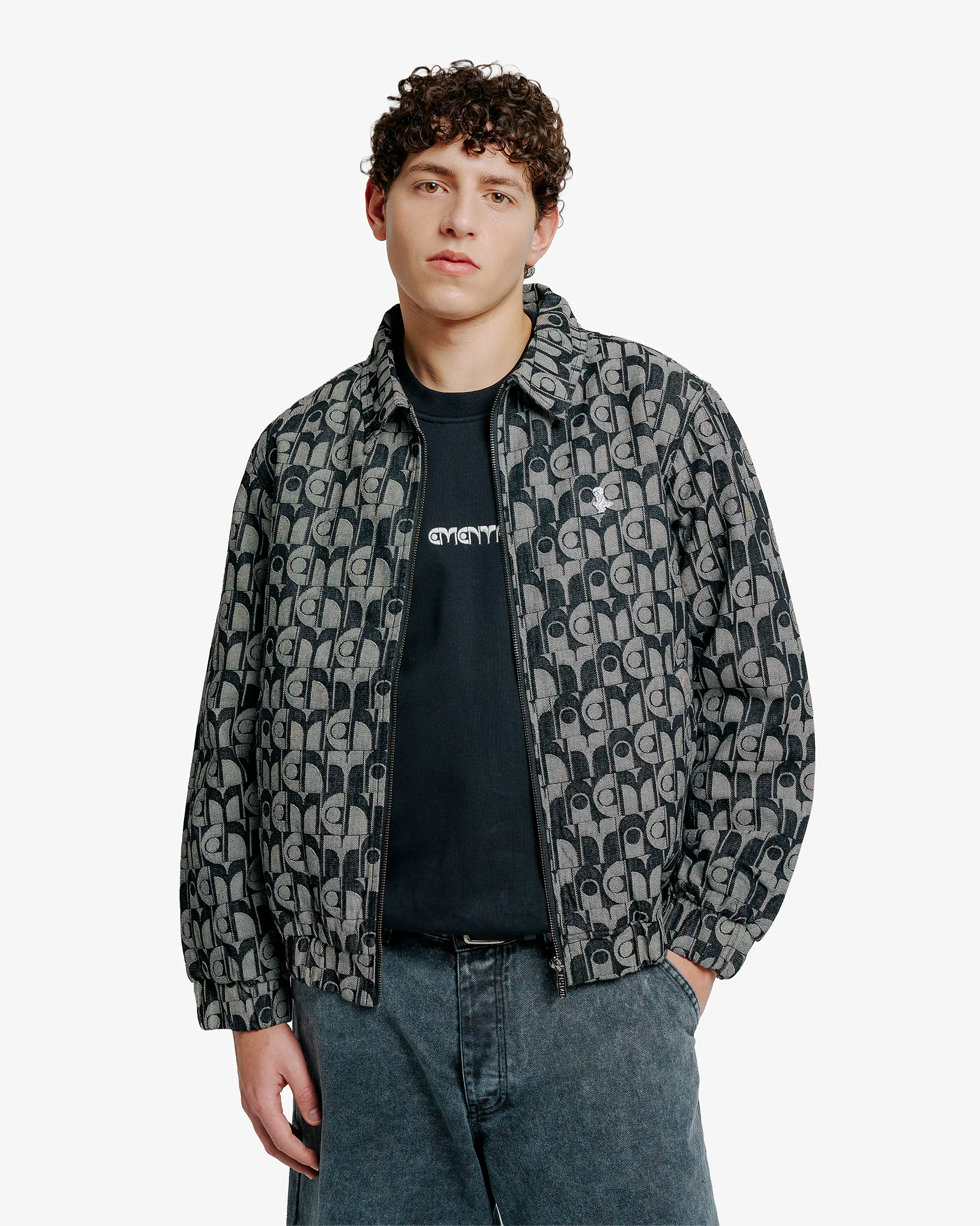 Dots Denim Jackard Jacket