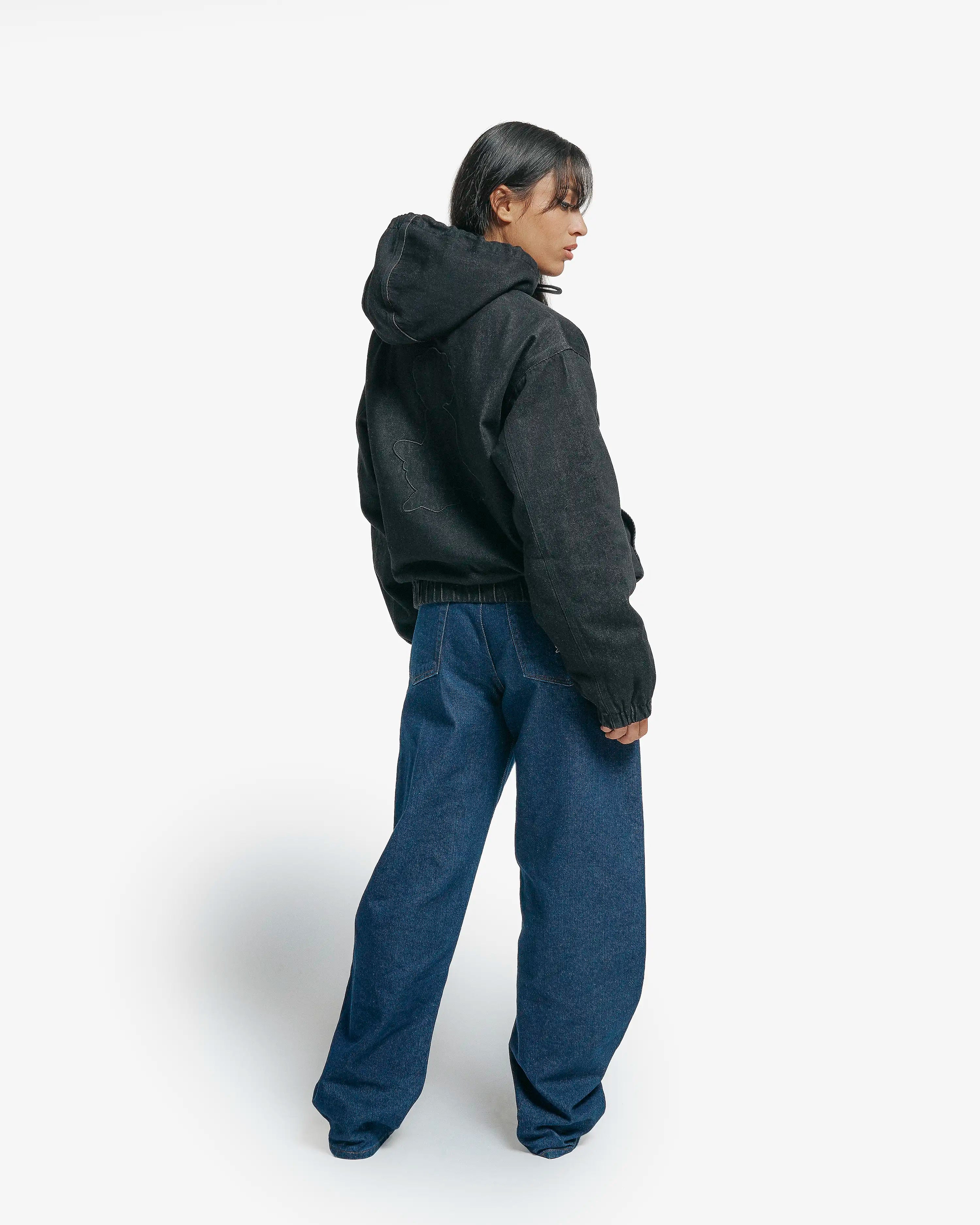 Ikon Denim Hooded Zip Jacket