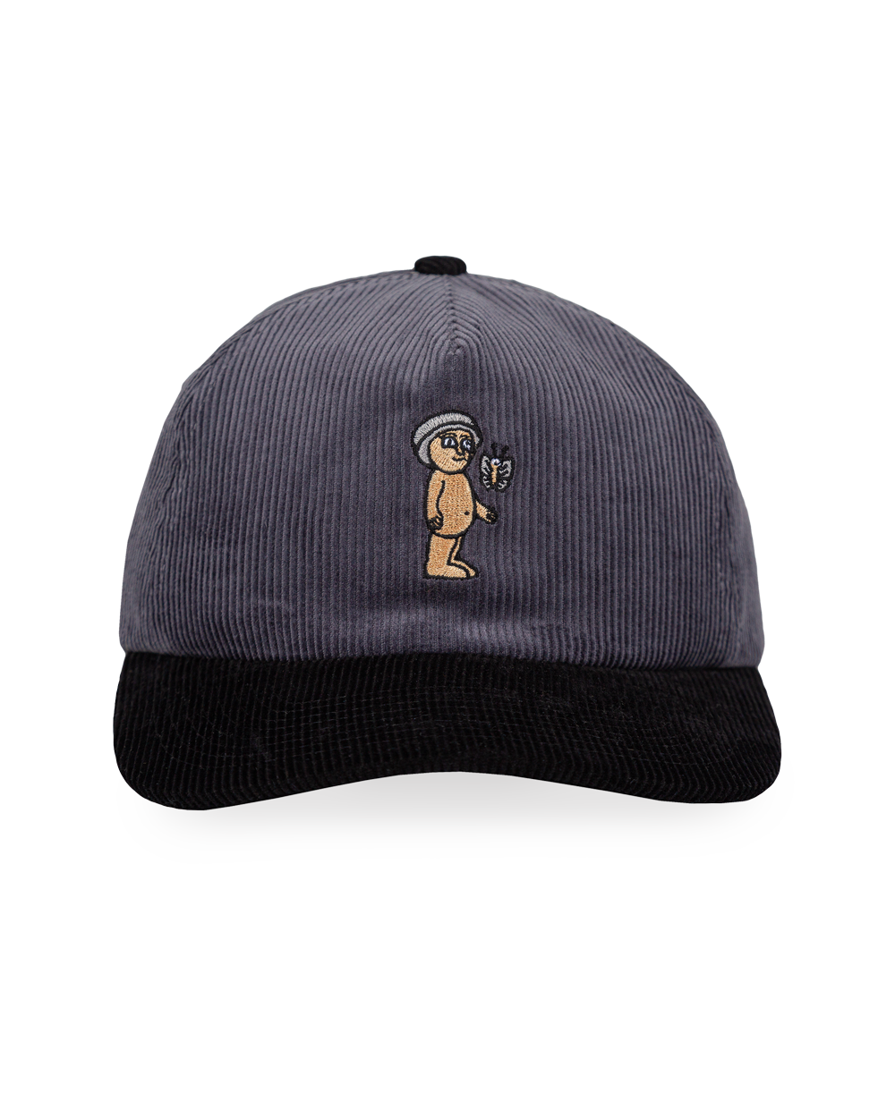The Bebucho Corduroy Cap is a six-panel cap made from soft 100% cotton corduroy. The grey crown and black curved brim create a subtle contrast, giving it a laid-back feel. The front features Ementa’s Bebucho design embroidered, adding a unique touch. An adjustable strap at the back ensures a comfortable fit.