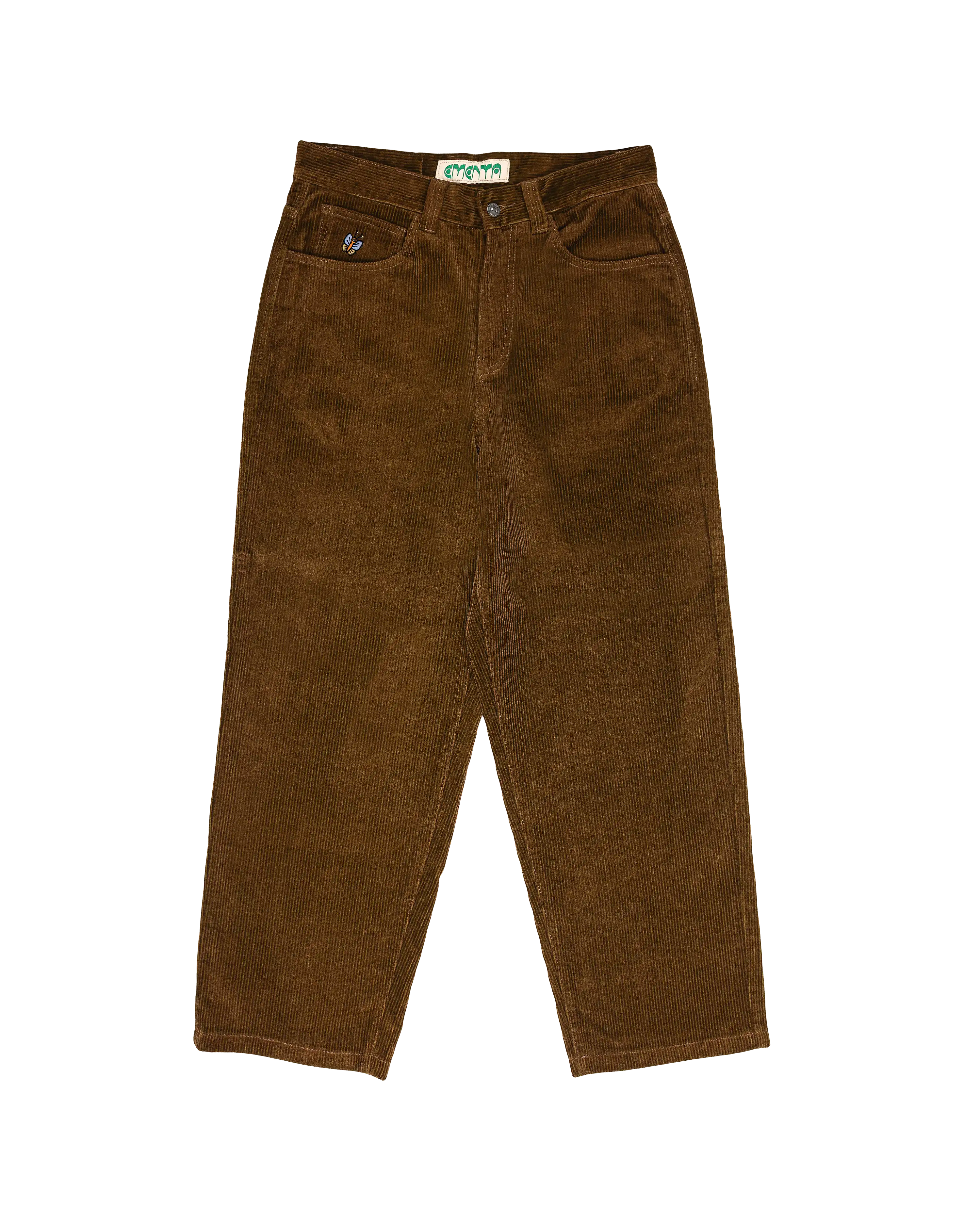 Artist Edition
100% cotton corduroy material
Baggy fit with a slightly tapered leg
Embroidery design on the front pocket
Bebucho design on the back pocket
Classic five-pocket construction
Belt loops with button closure and zip fly
Reinforced stitching for durability