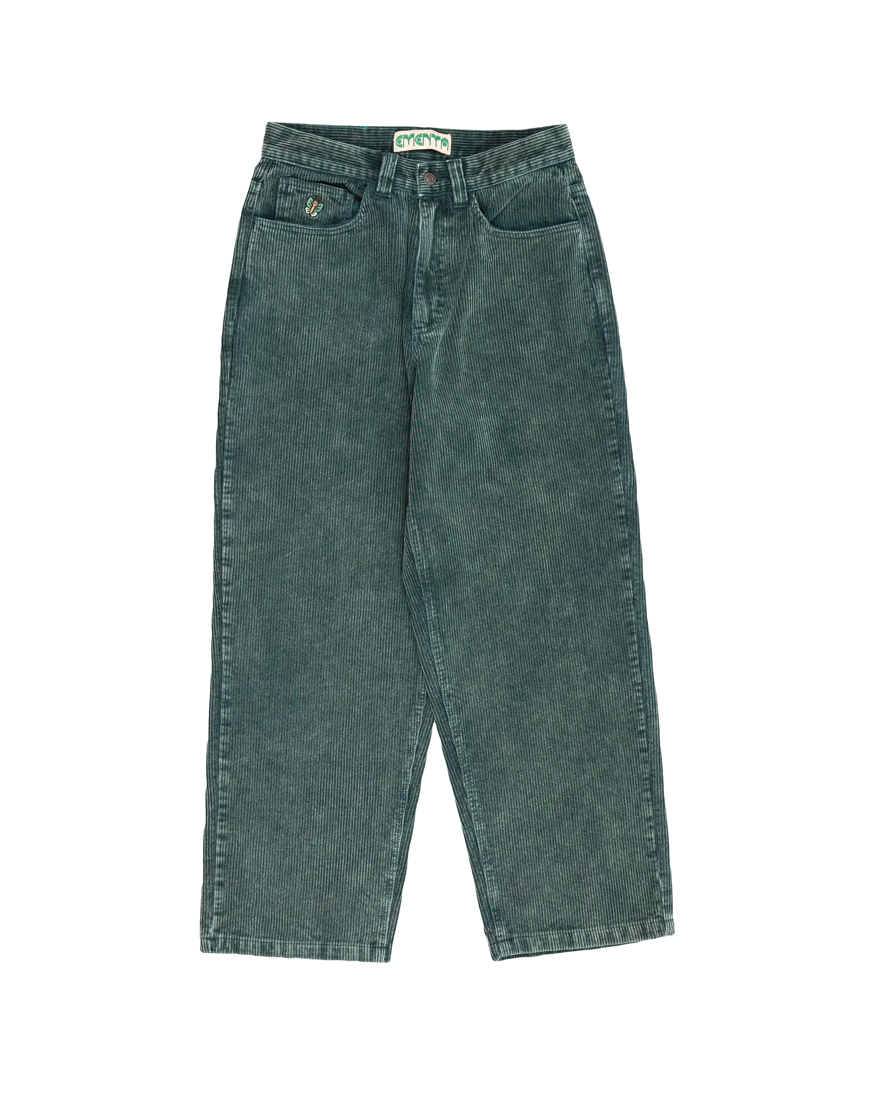 Artist Edition
100% cotton corduroy material
Baggy fit with a slightly tapered leg
Embroidery design on the front pocket
Bebucho design on the back pocket
Classic five-pocket construction
Belt loops with button closure and zip fly
Reinforced stitching for durability
