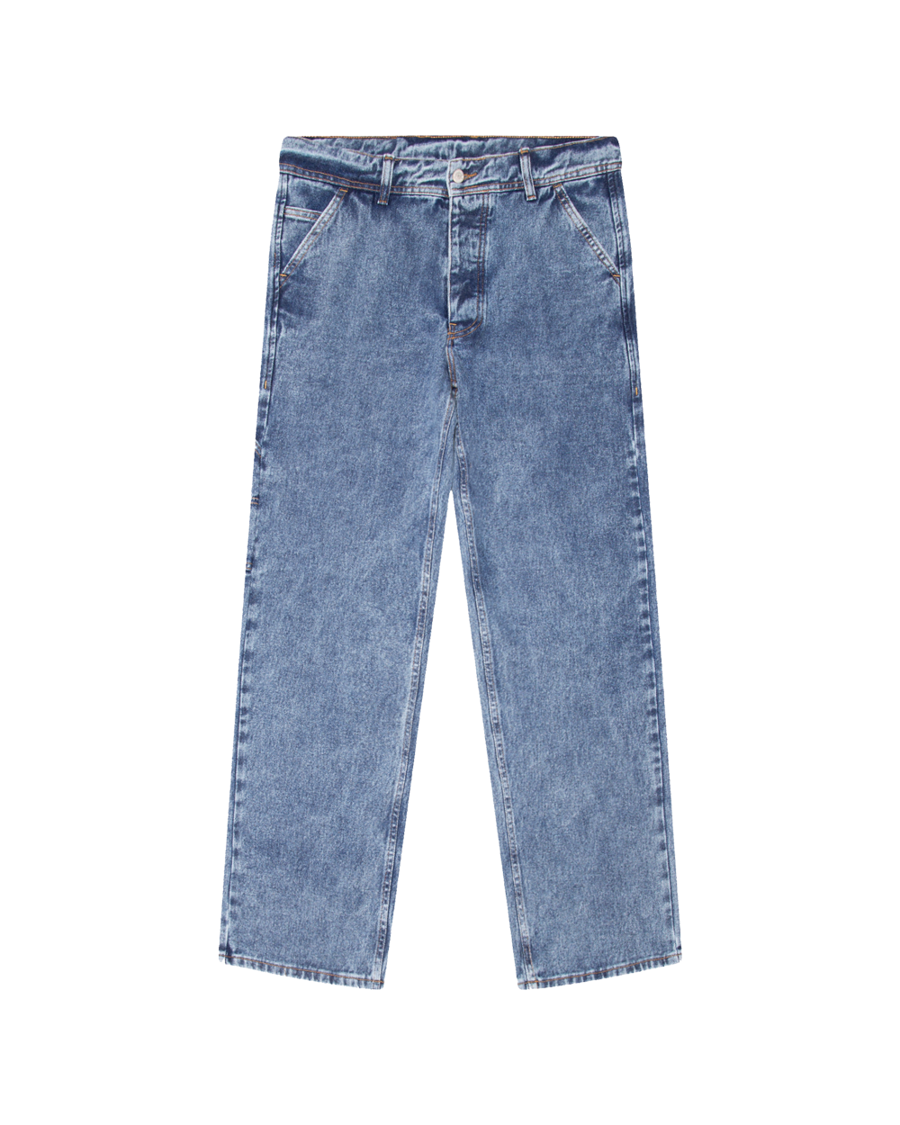 100% Cotton for durability and comfort
Blue fade-out denim fabric for a vintage-inspired look
Relaxed straight fit with a mid-waist design
Ikon logo embroidered in gold on the back pocket
Two front pockets, two back pockets, and one side pocket for functionality
Made in Portugal
Unisex design