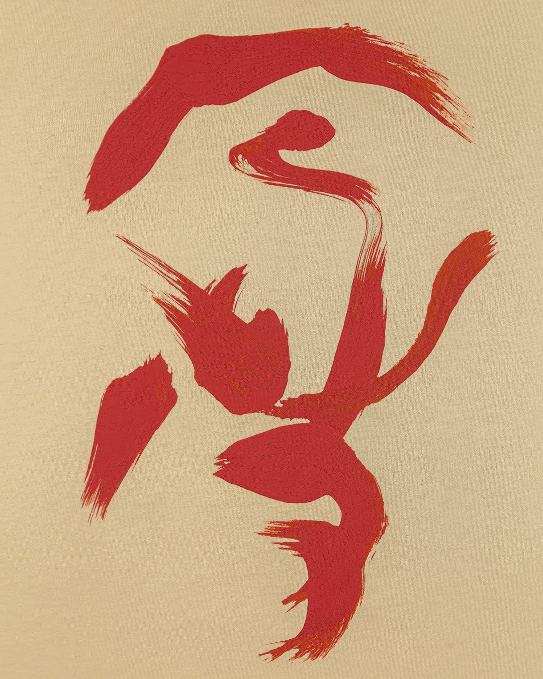 Artist Edition.
The Bitty T-Shirt, in off-white, features a red Ementa dots logo on the front, contrasted by a hand-drawn design on the back, originally created on canvas by an artist. This piece blends simplicity with a unique artistic touch.
Crafted from thick cotton, it has a regular, unisex fit, it is comfortable and versatile, perfect for everyday wear.