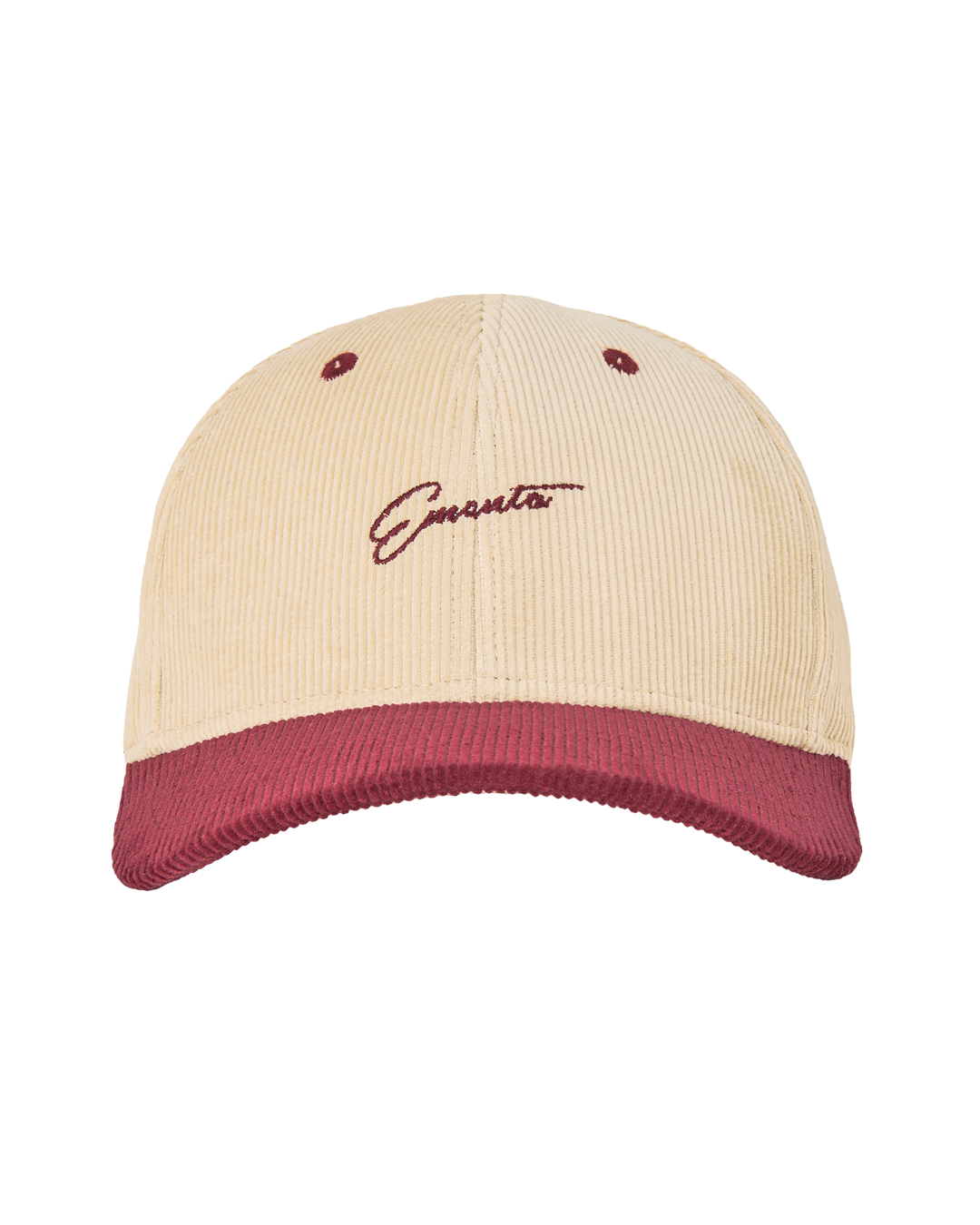 A corduroy baseball cap with a classic six-panel design, offering a soft yet durable texture. Its structured build ensures a secure fit, while the burgundy and off-white color combination adds a clean, understated look. Finished with an adjustable metal strap for a customizable fit.
Made in Portugal.