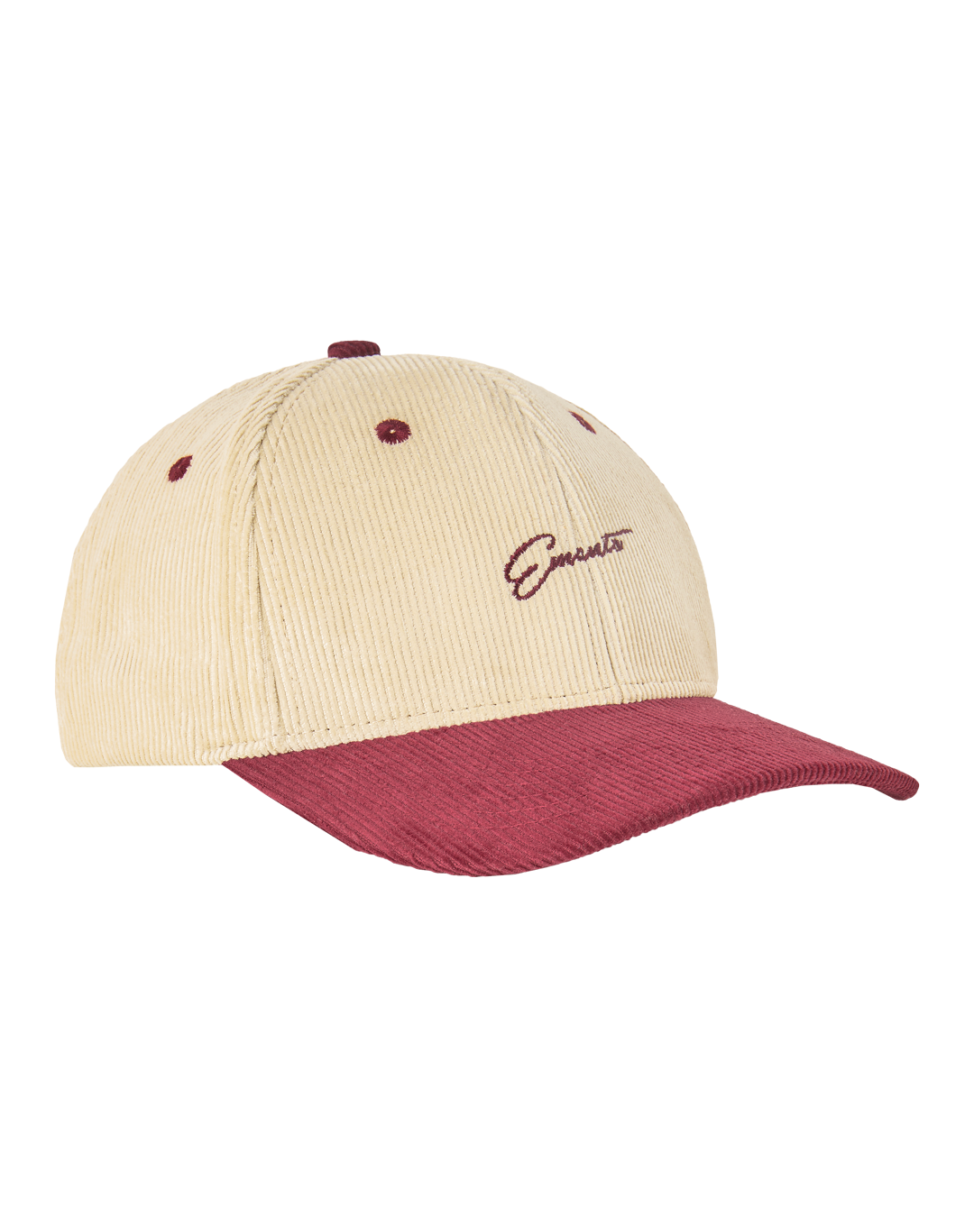 A corduroy baseball cap with a classic six-panel design, offering a soft yet durable texture. Its structured build ensures a secure fit, while the burgundy and off-white color combination adds a clean, understated look. Finished with an adjustable metal strap for a customizable fit.
Made in Portugal.
