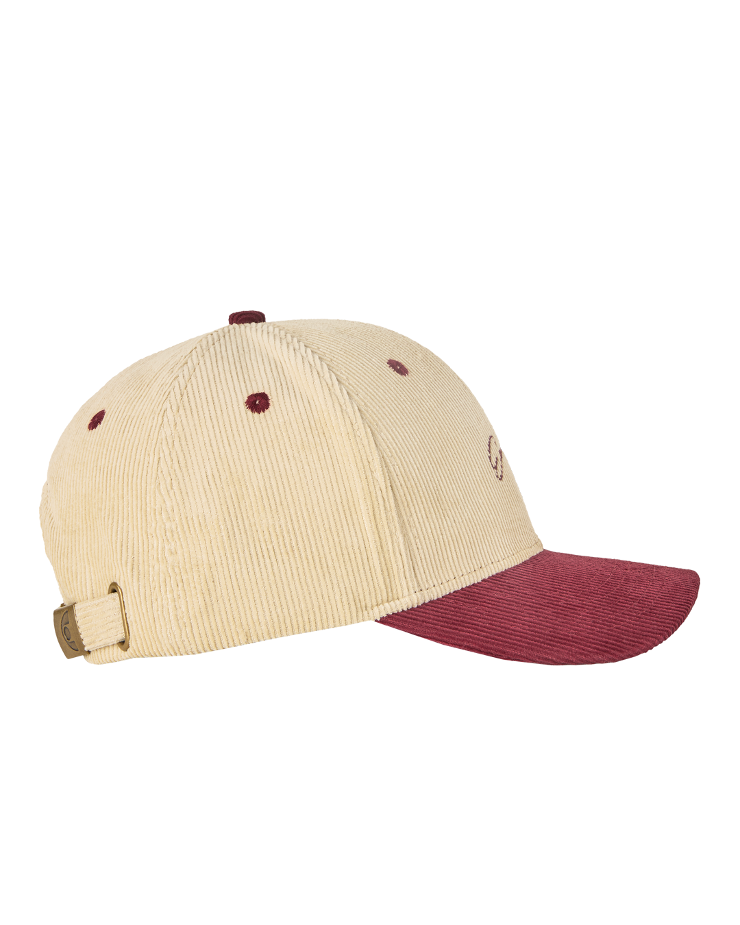 A corduroy baseball cap with a classic six-panel design, offering a soft yet durable texture. Its structured build ensures a secure fit, while the burgundy and off-white color combination adds a clean, understated look. Finished with an adjustable metal strap for a customizable fit.
Made in Portugal.