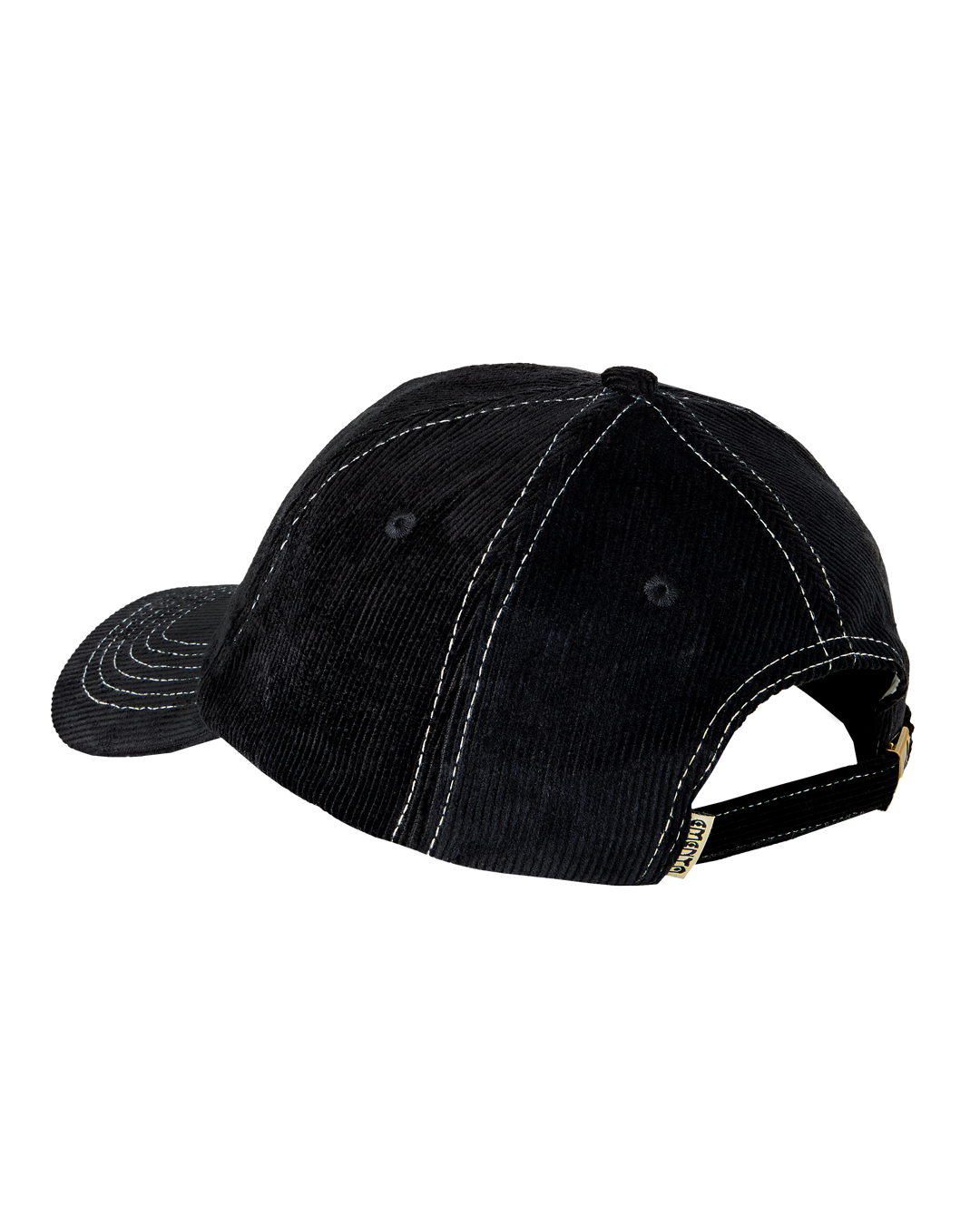 A black corduroy cap with visible white stitching, crafted from 100% cotton for a comfortable fit. Featuring a firm, curved peak and an embroidered Ementa logo, this six-panel cap offers a sleek, structured look. The adjustable strap with a metal buckle ensures a perfect, customizable fit.
Made in Portugal.