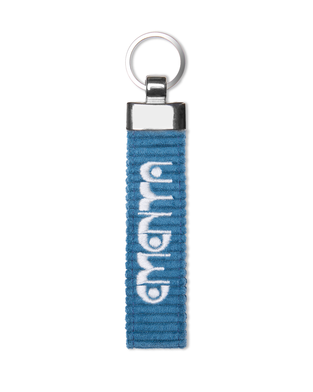 A corduroy keychain with the Ementa Dots logo in a metal finish.
Comes with a sturdy key ring. 
Simple, durable, and easy to carry.
The corduroy band measures 10,5cm in width and 2,5cm in length.