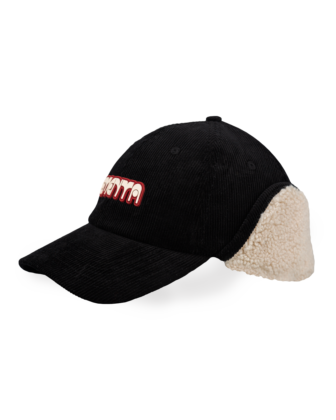 A six-panel cap made of soft cotton corduroy in black that offers comfort and style. It features the classic Ikon logo embroidered on the front, with a rigid and curved brim for a timeless look. The adjustable strap ensures a perfect fit.