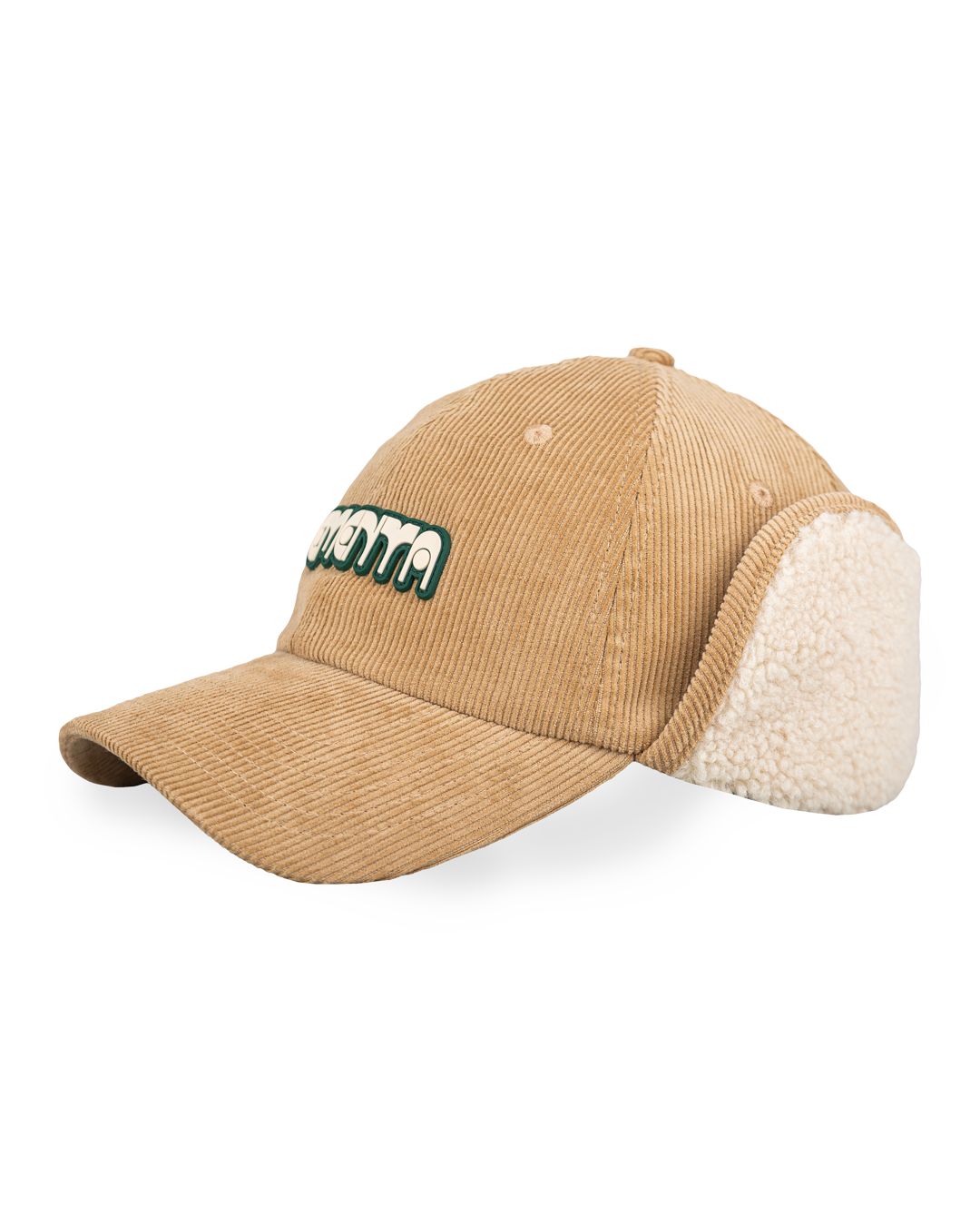 A six-panel cap crafted from corduroy on the outside and lined with soft sherpa on the inside, delivering exceptional warmth and comfort. It features the Dots Ementa logo on the front, with versatile ear flaps that can be worn up or down for adaptable protection against the cold. Designed for both style and function, this cap is a winter essential.