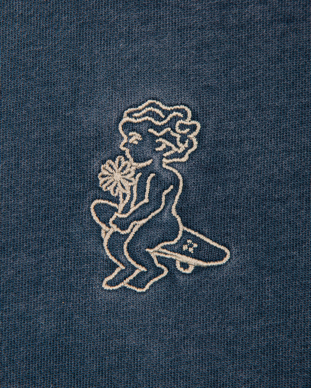 100% cotton, blue-washed crewneck
Baggy fit for a relaxed, comfortable look
Ribbed cuffs and hems for durability and fit
Embroidered Ikon flower design on the front and large Ikon flower with the motto “Moved by Friendship” on the back
Soft, breathable fabric for everyday wear
Pre-shrunk to maintain shape after washing
Made in Portugal
Ideal for layering or wearing alone
Unisex design for versatile styling