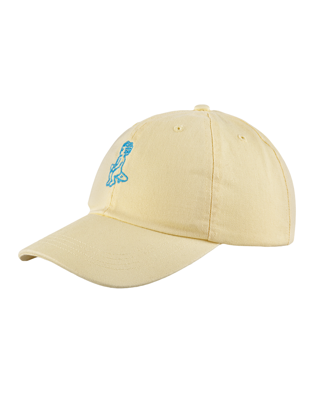 The Ikon Twill Classic 6-Panel Cap in light yellow is crafted from 100% cotton twill, ensuring a soft and comfortable fit. Designed with a firm, curved peak for a timeless look, this unstructured, unlined cap features an embroidered Ikon logo on the front for a subtle touch. An adjustable strap with a metal buckle allows for a secure and customized fit.