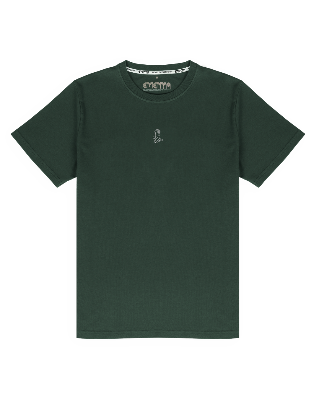 The Ikon Washed T-Shirt has a dark green-washed finish and features the Ikon stamp embroidery on both the front and back, crafted from 100% cotton for lasting comfort and durability.
