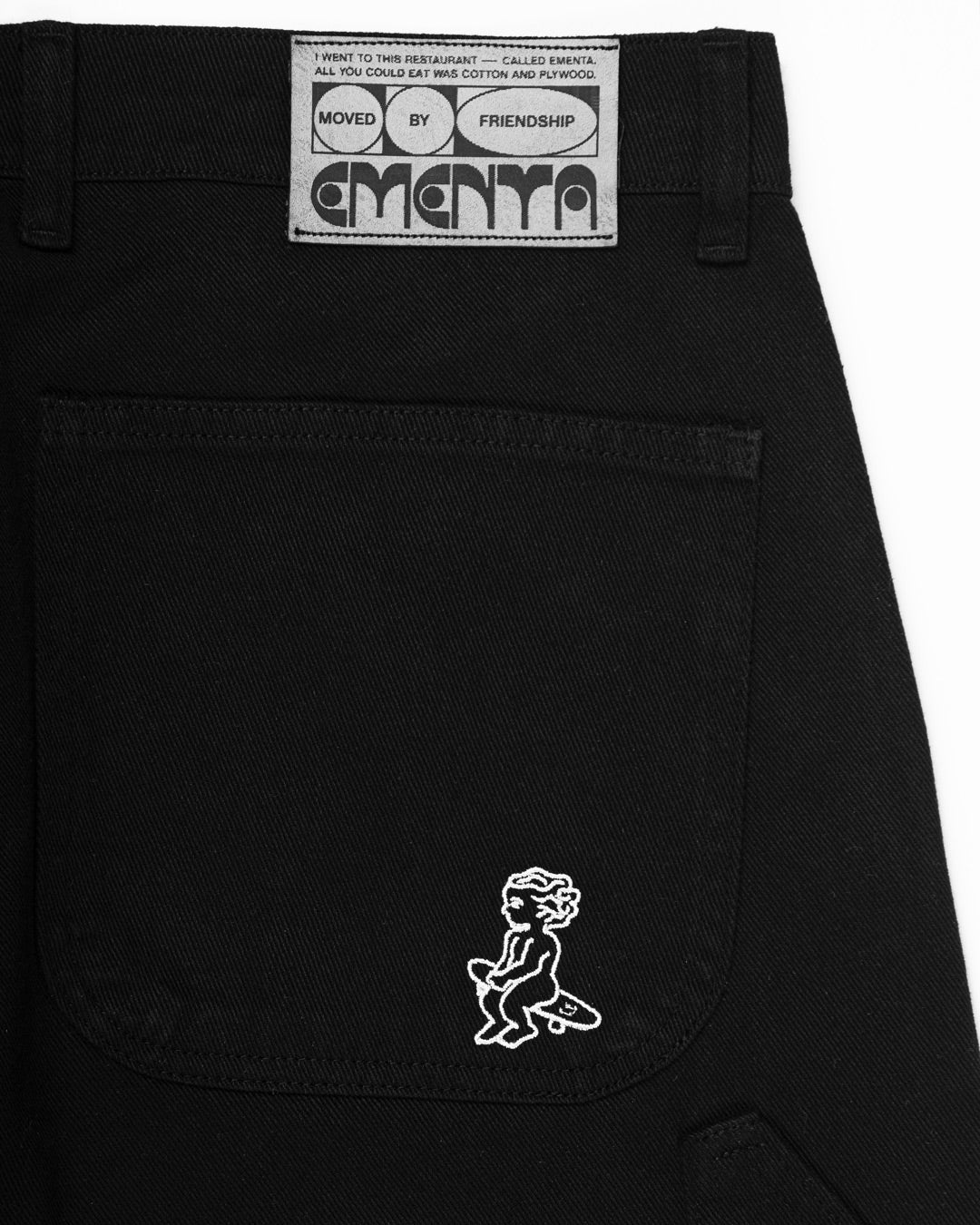 The Kit Ikon Twill Relaxed Pants are designed with a baggy, relaxed straight fit and a mid-waist, offering comfort and ease of movement. The pants feature two front pockets, two back pockets, and an additional side pocket for practical storage.