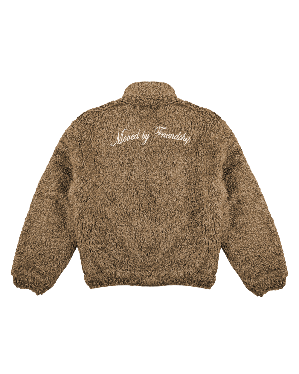 The Poncha Jacket in camel is designed for warmth and comfort with its soft camel fur exterior. Inside, it features diamond stitching for added texture and durability.
It offers elasticated wrists and hips for a customizable fit, two exterior pockets and an interior pocket for convenient storage.