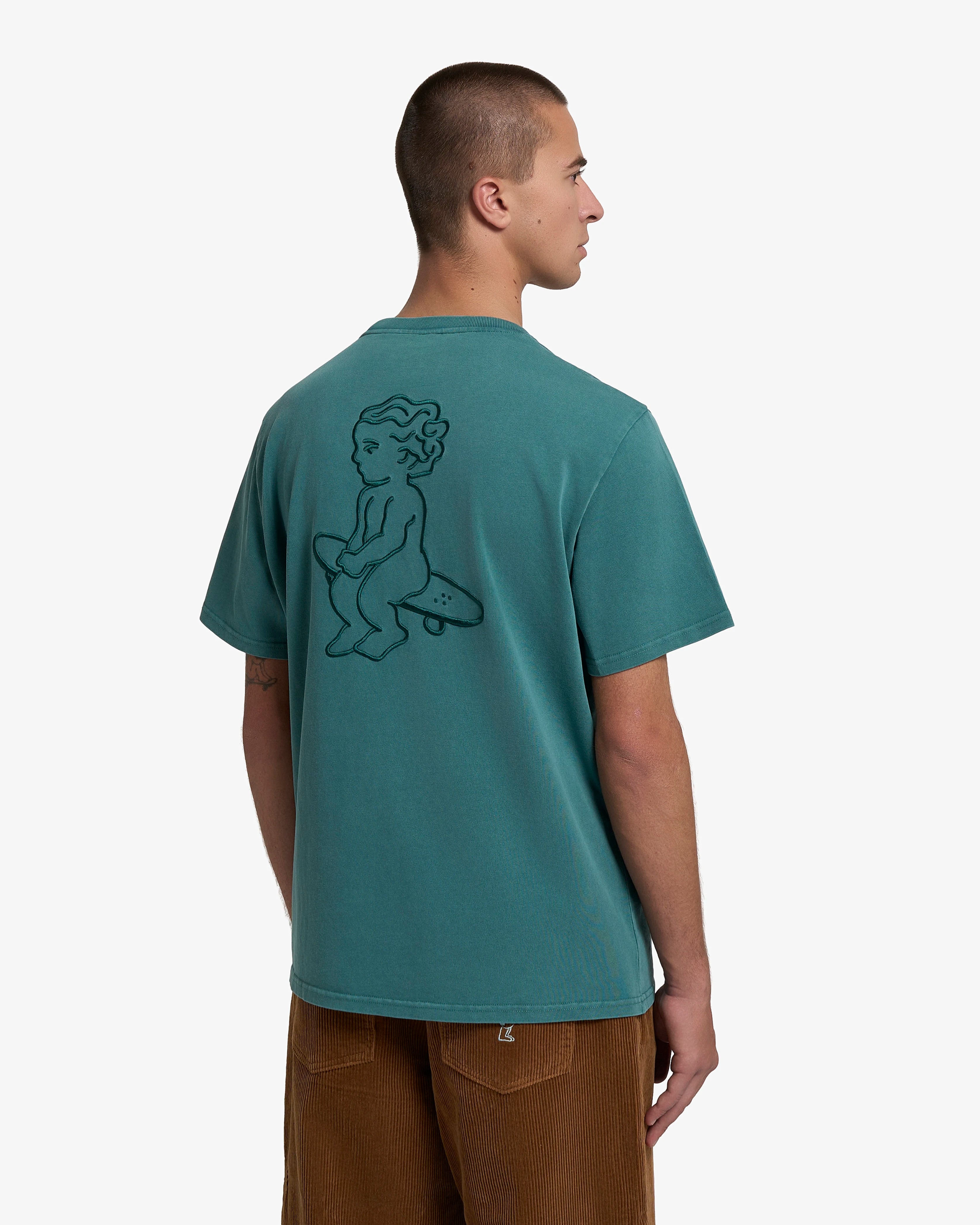 100% cotton fabric with a washed finish and soft hand feel
Regular unisex fit
Ikon embroidery applied on front and back
Teal washed colour with subtle fading variations
Machine wash cold. Do not tumble dry.
Made in Portugal