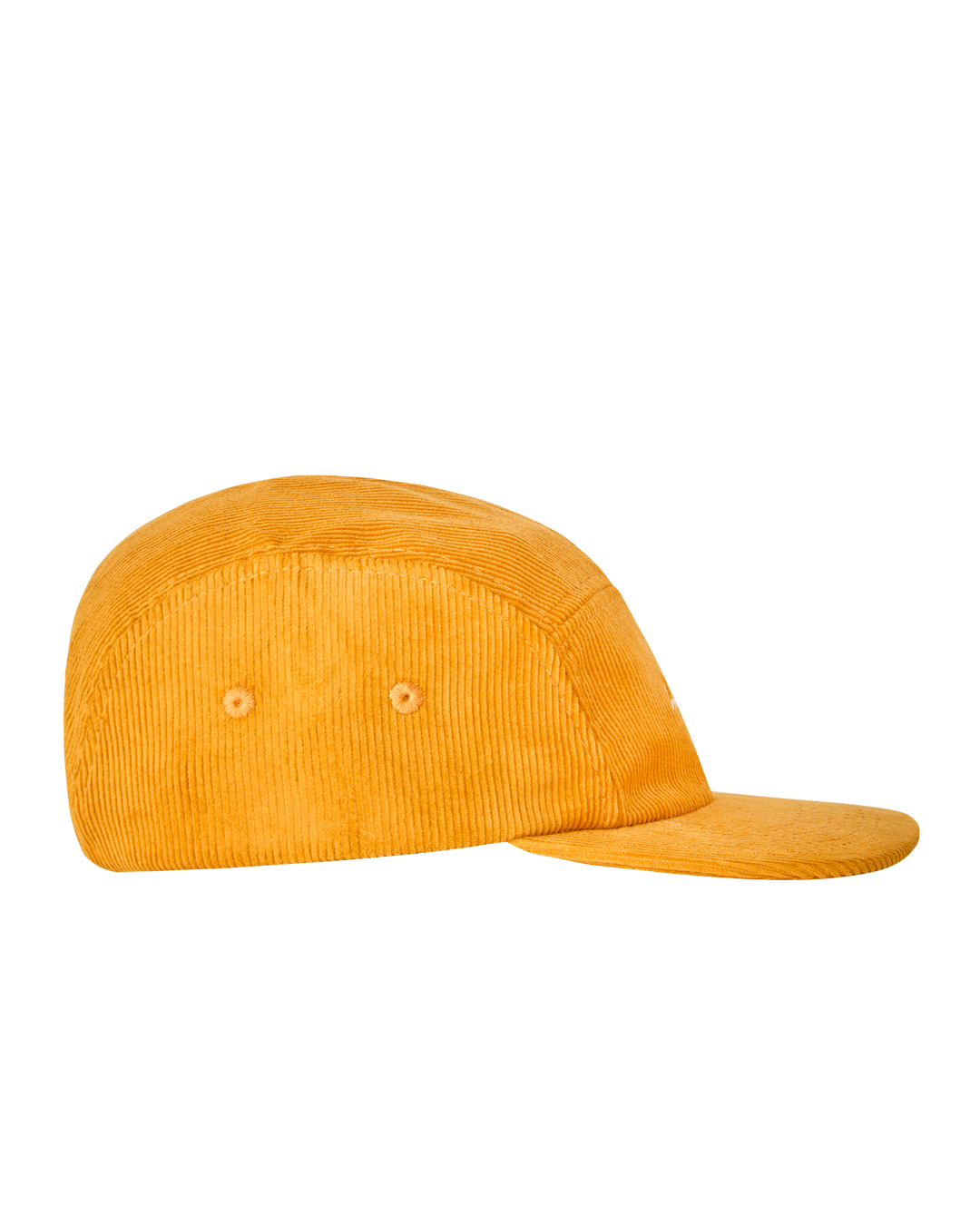 A five-panel cap made from cotton corduroy, offering a structured feel with a firm, flat brim. It features our signature embroidery on the front, adding a distinct touch. The adjustable strap with a plastic buckle ensures a secure and comfortable fit.