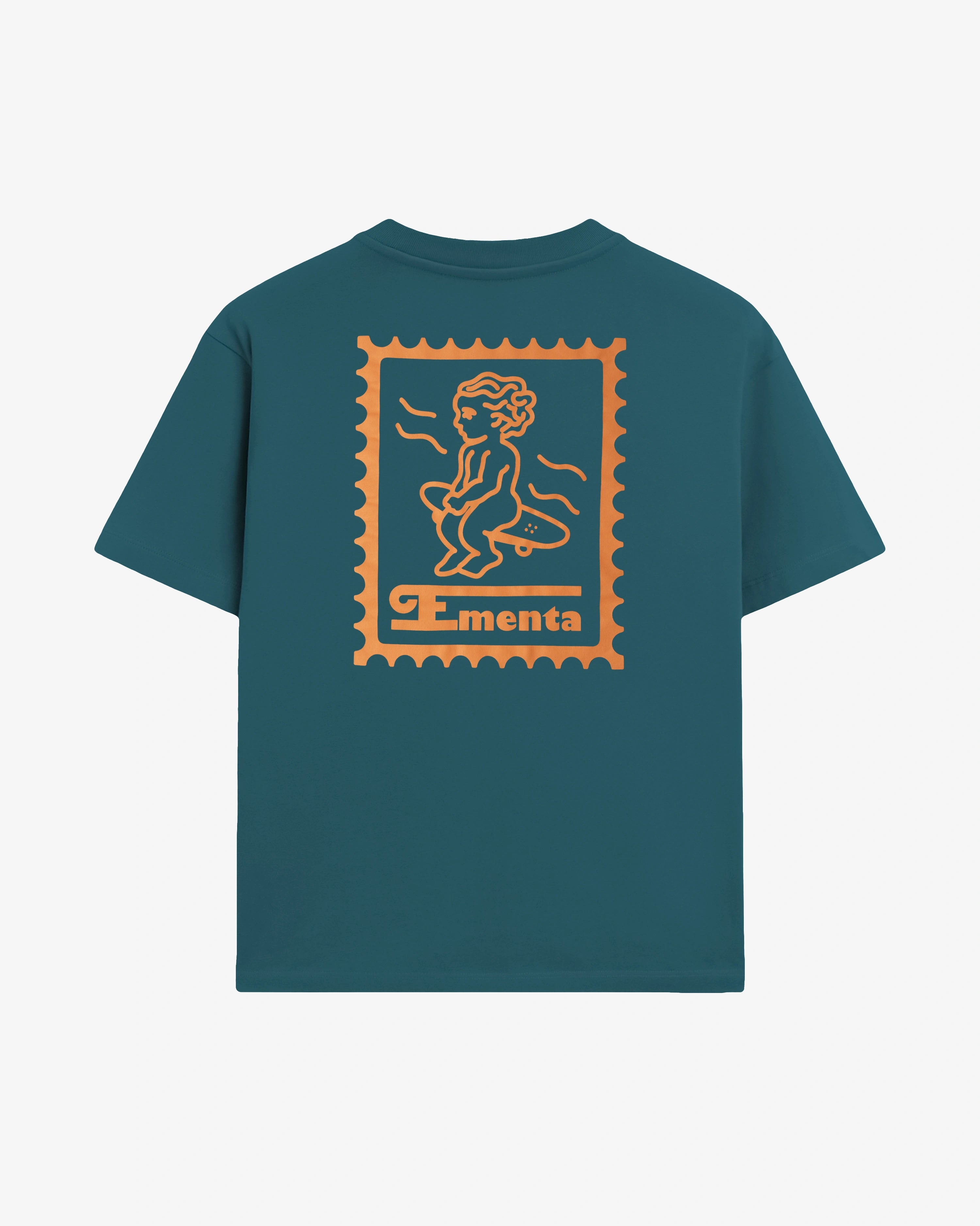 Mid-weight 100% cotton t-shirt (220 gsm)
Small front logo and bold back Ikon Stamp graphic
Ribbed crewneck for structure and comfort
Soft hand-feel with durable construction
Petrol colorway
Built for everyday wear
Unisex fit
Made in Portugal