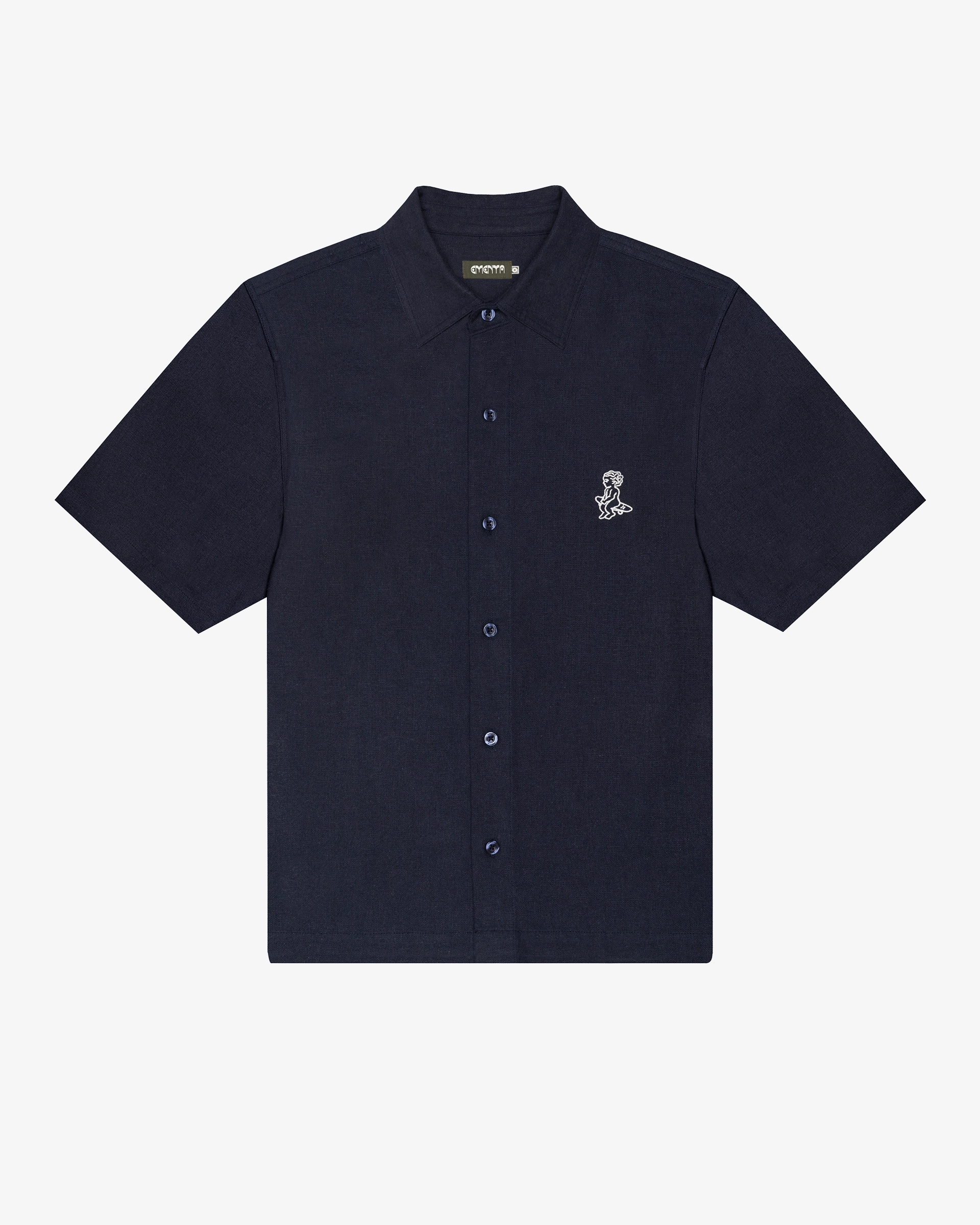 Short sleeve button-up shirt with a clean, structured appearance
100% cotton fabric with a textured weave and dry hand feel
Relaxed fit with a straight cut for ease of movement
Chest embroidered patch featuring the Ikon logo
Deep navy tone with a matte finish and tonal buttons