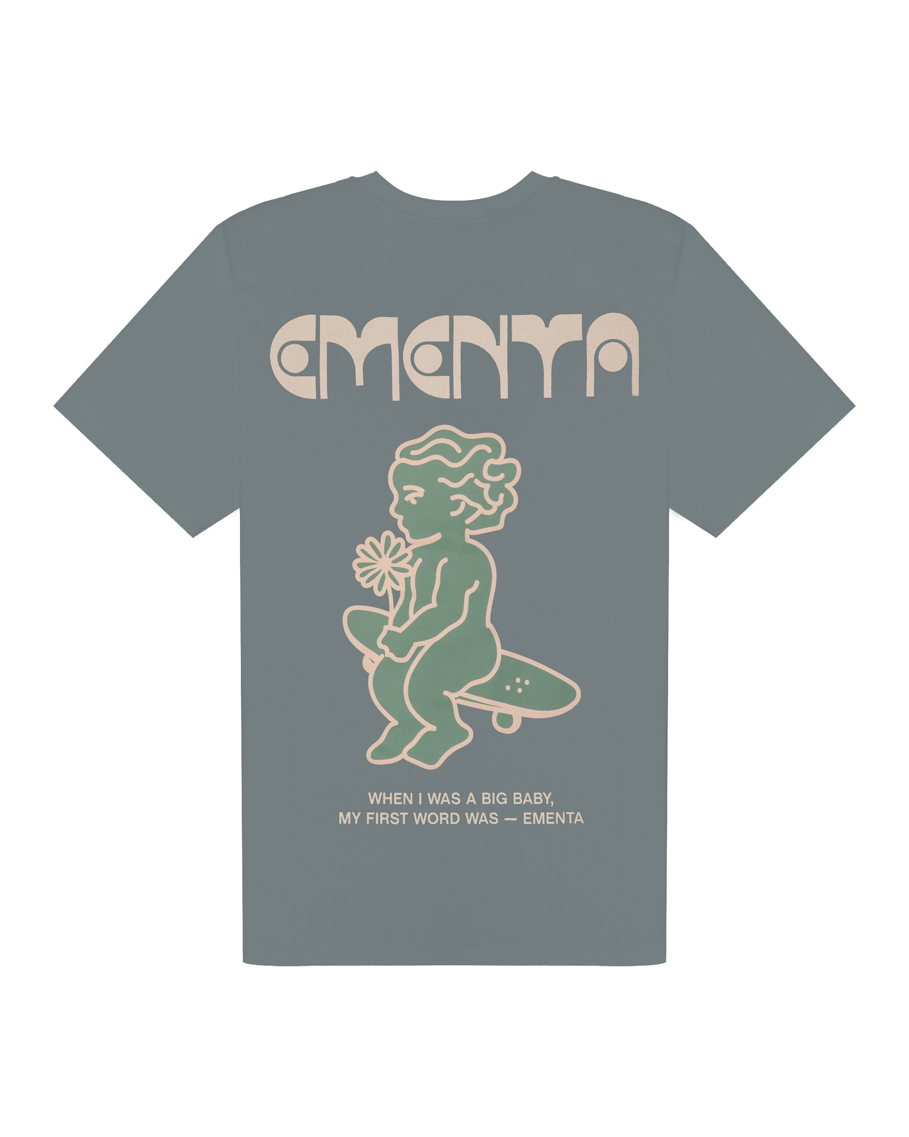 100% cotton, 240 g/m²
Soft feel with a structured shape
Grey color with off-white "First Word" print
Pre-shrunk to hold its shape after washing
Reinforced collar and double-stitched hems for durability
Unisex fit
Made in Portugal