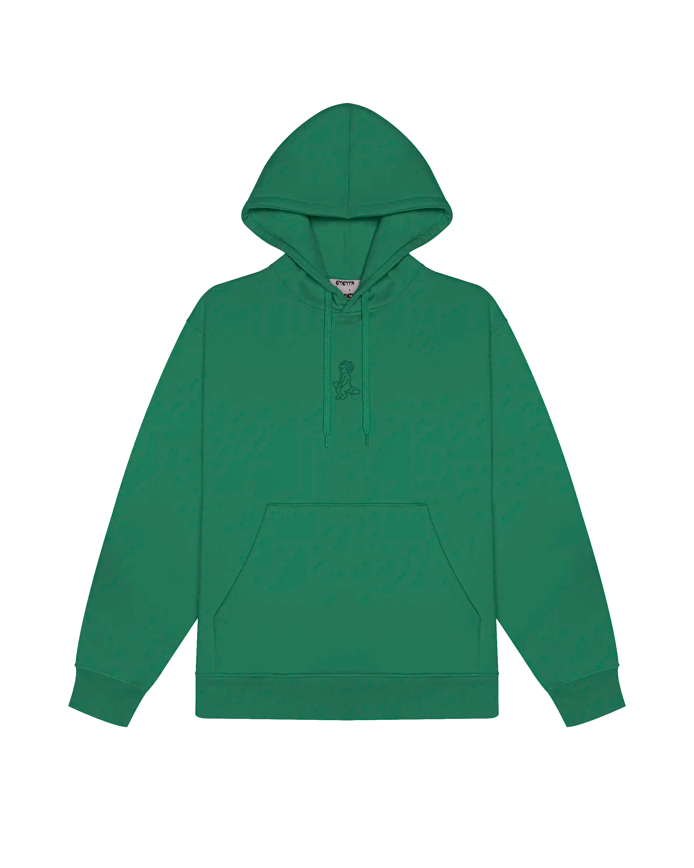 100% cotton (480 gsm) with brushed fleece interior
Evergreen color with an embossed textured Ikon stamp on the back
Subtle signature embroidery on the right wrist
Ribbed cuffs and hem for secure, comfortable fit
Classic kangaroo pocket for easy storage
Zip-less design with a clean pullover silhouette
Made in Portugal
Unisex fit