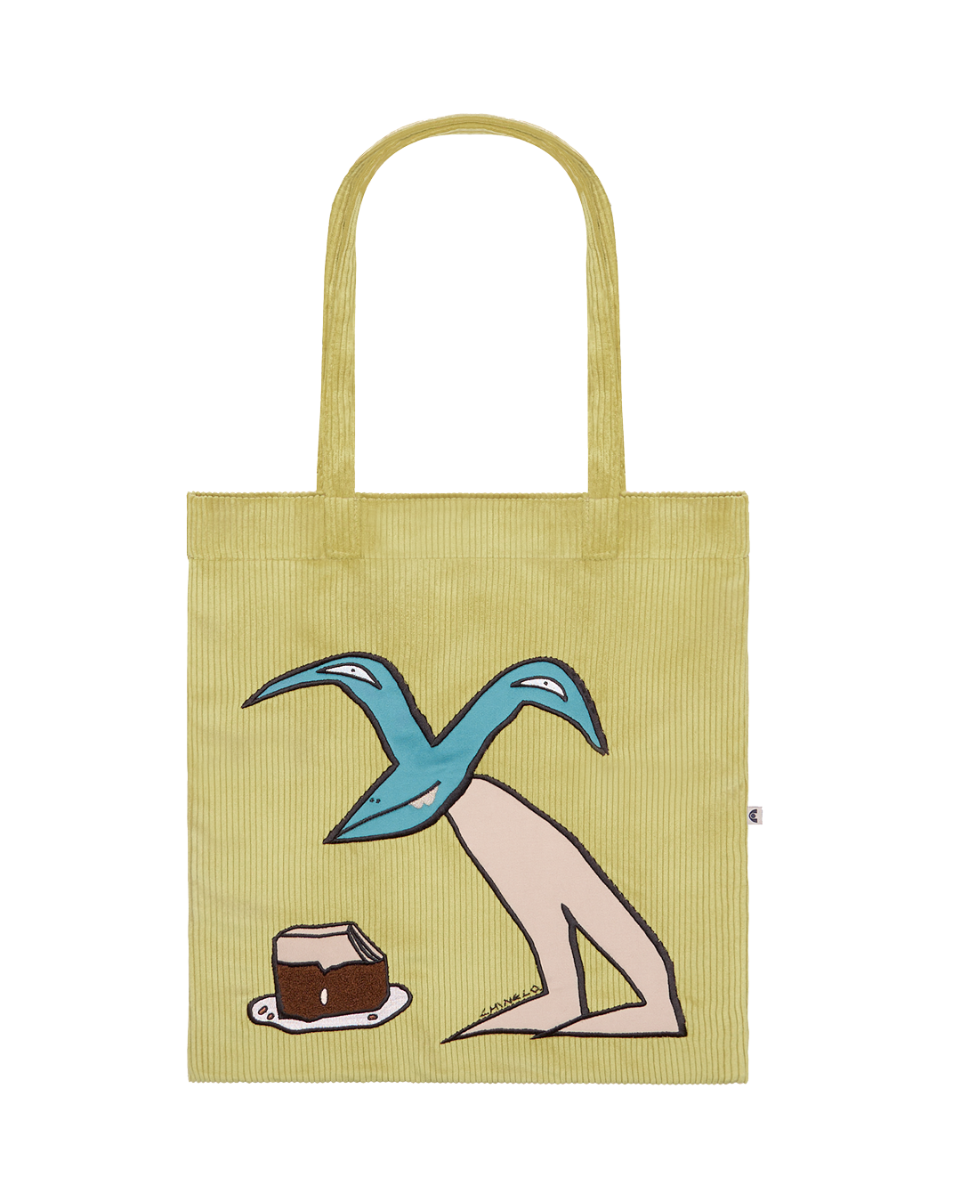 Ementa x Chinelo artist collaboration
Limited edition
Durable corduroy with liquid-repellent coating
Interior pocket
Support for keys
Features the 'Cake' design by the artist
Lime color
45 x 42 cm
Handmade in Portugal
