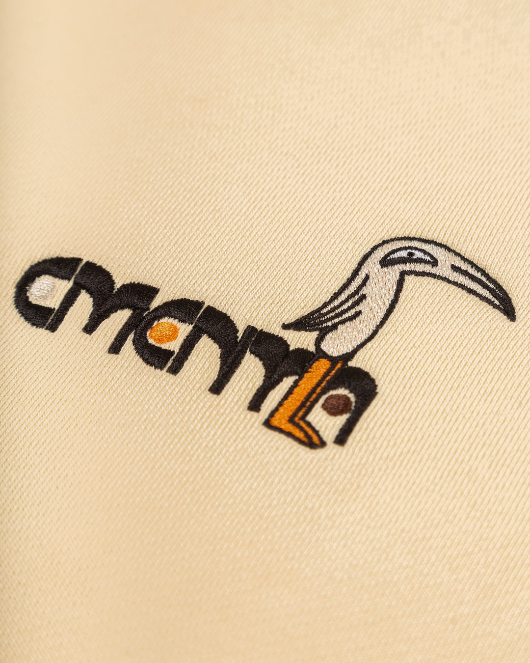 Ementa x Chinelo Artist Collaboration – Limited Edition Hoodie
Made from heavyweight 100% cotton. The dense 420gsm fabric provides structure, while the brushed fleece interior enhances comfort. Ribbed cuffs and hem ensure a secure fit, and the reinforced stitching improves longevity. It has a kangaroo pocket, the double-layered hood offers additional warmth. Manufactured in Portugal with a focus on precision and quality, this piece reflects a balance of technical construction and artistic collaboration.