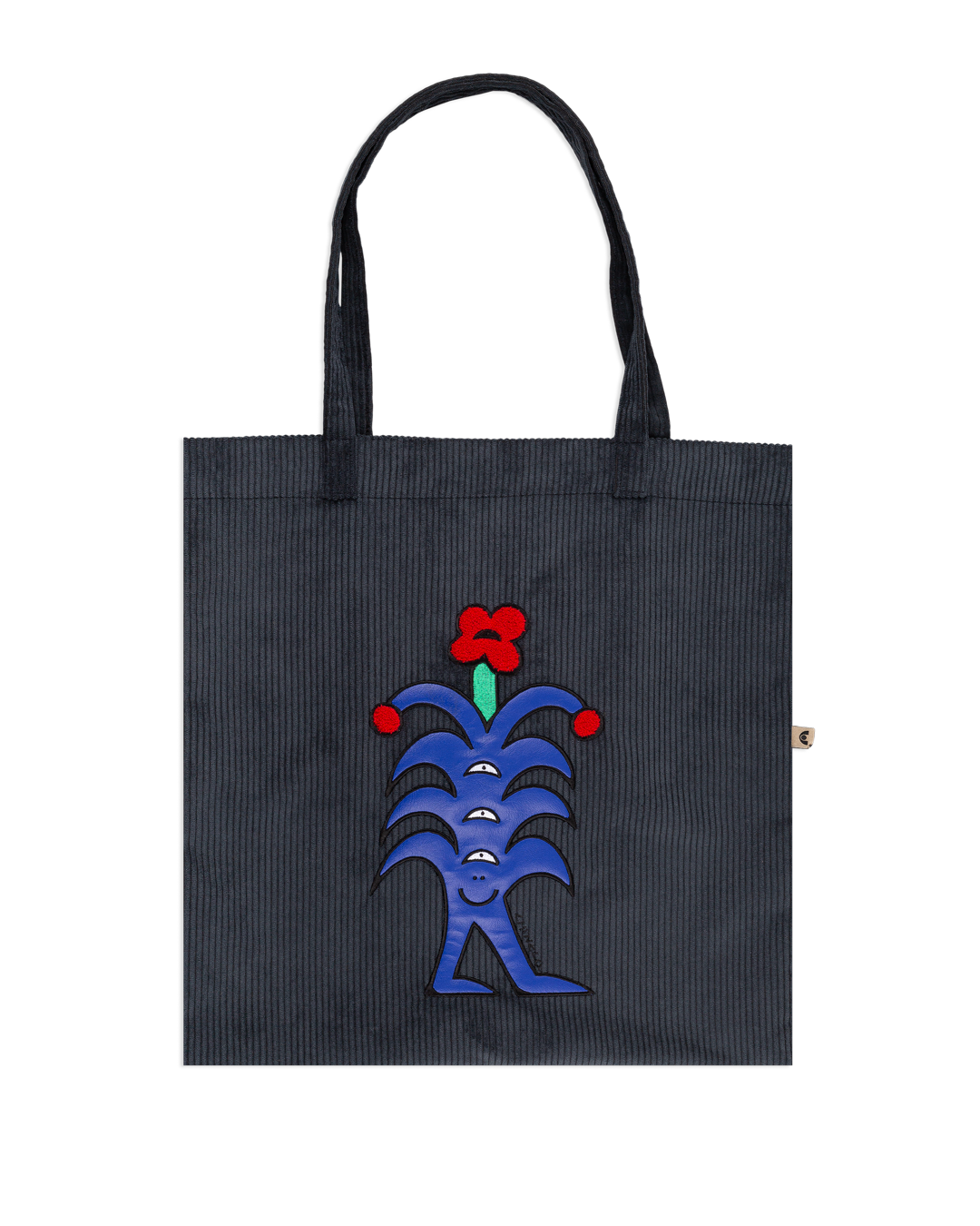 Flower Corduroy Tote Bag