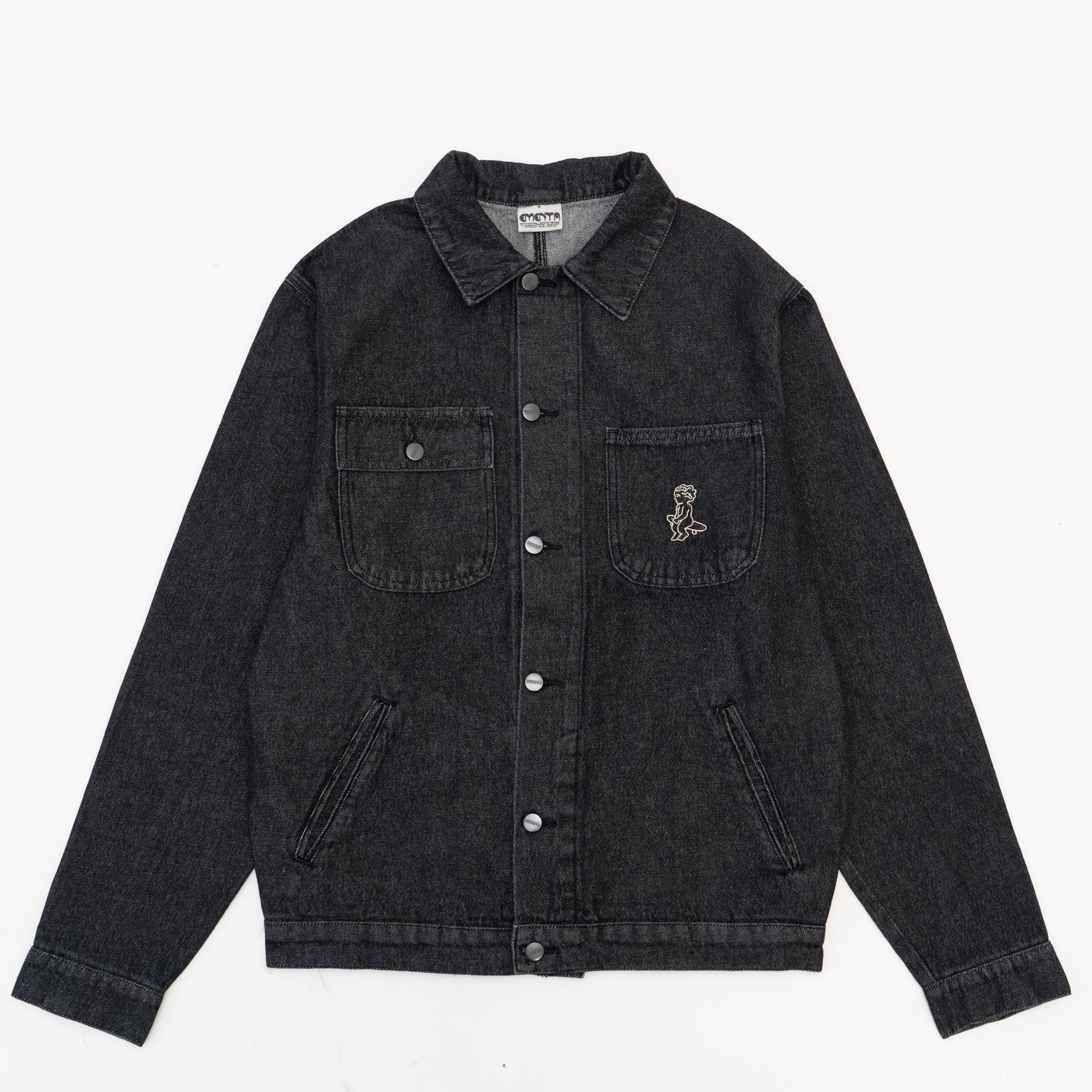 Black denim jacket baby sale