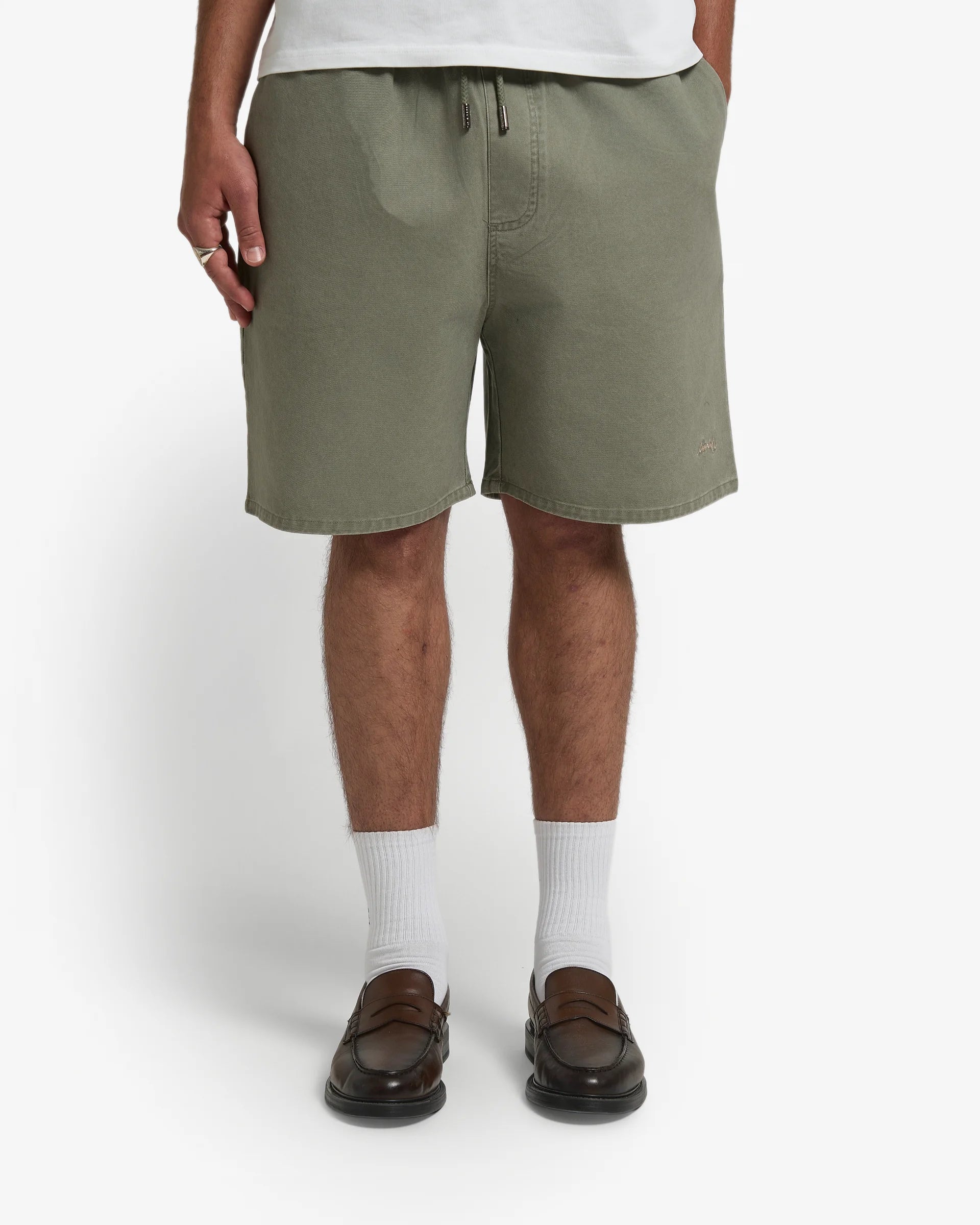 Magoado Twill Elastic Shorts