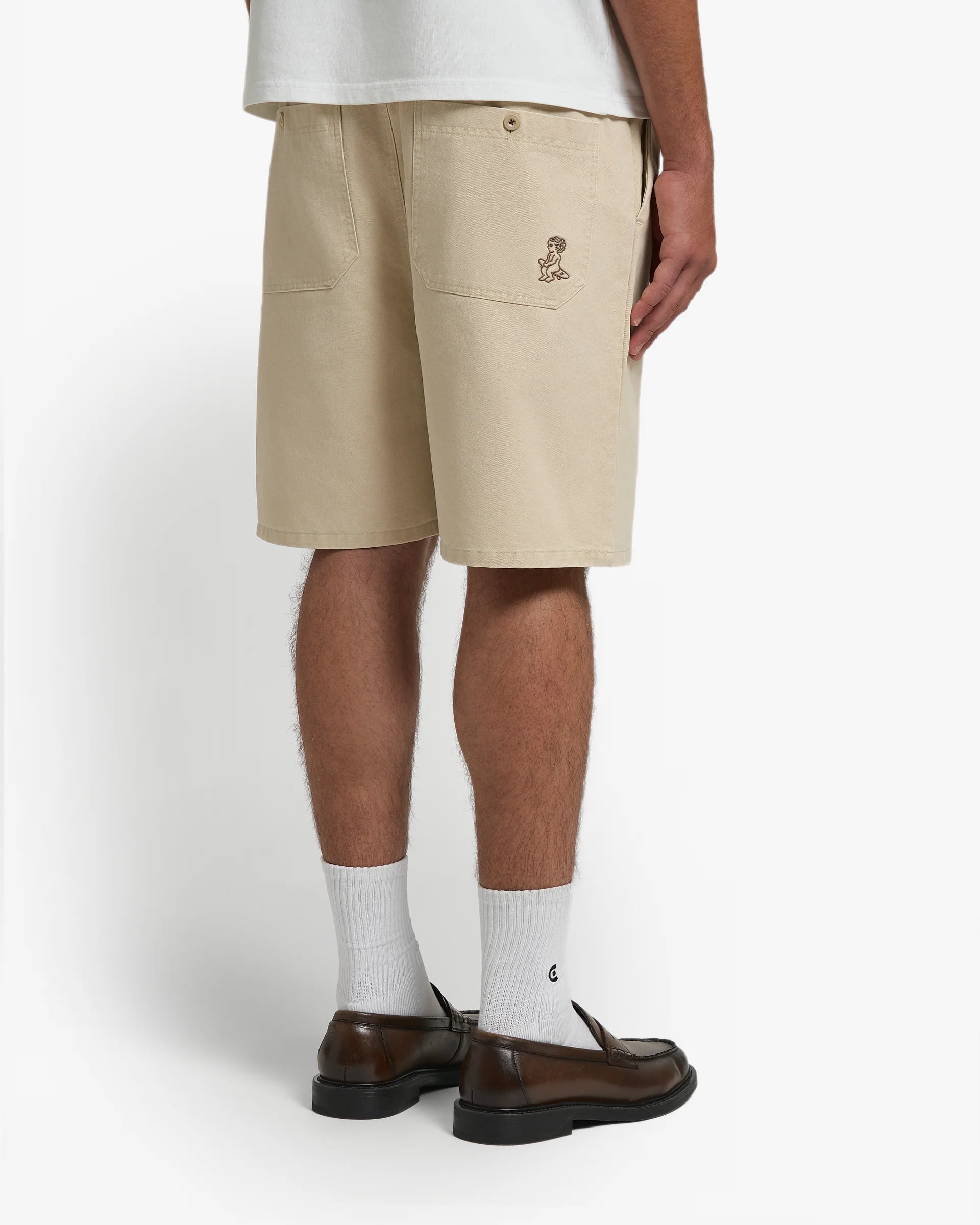 Magoado Twill Elastic Shorts